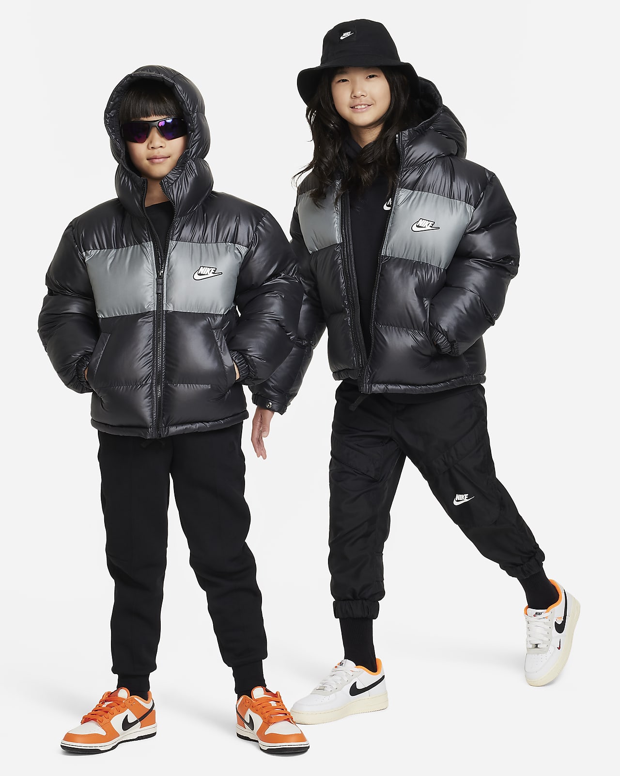 Nike Sportswear Heavyweight Synthetic Fill EasyOn Big Kids' Therma-FIT Repel  Loose Hooded Jacket. Nike JP