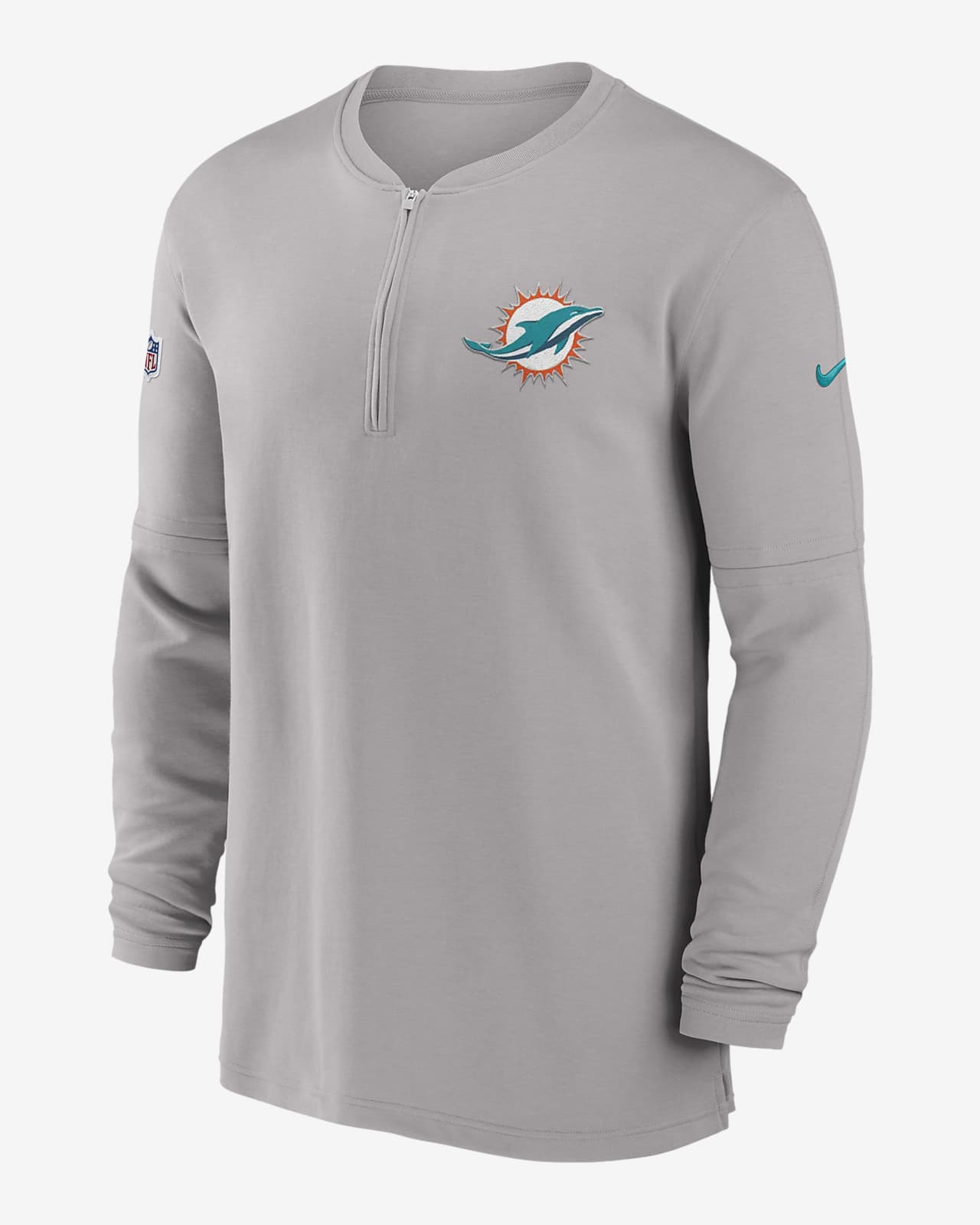 Miami Dolphins Sideline Club Men's Nike NFL Full-Zip Hoodie.