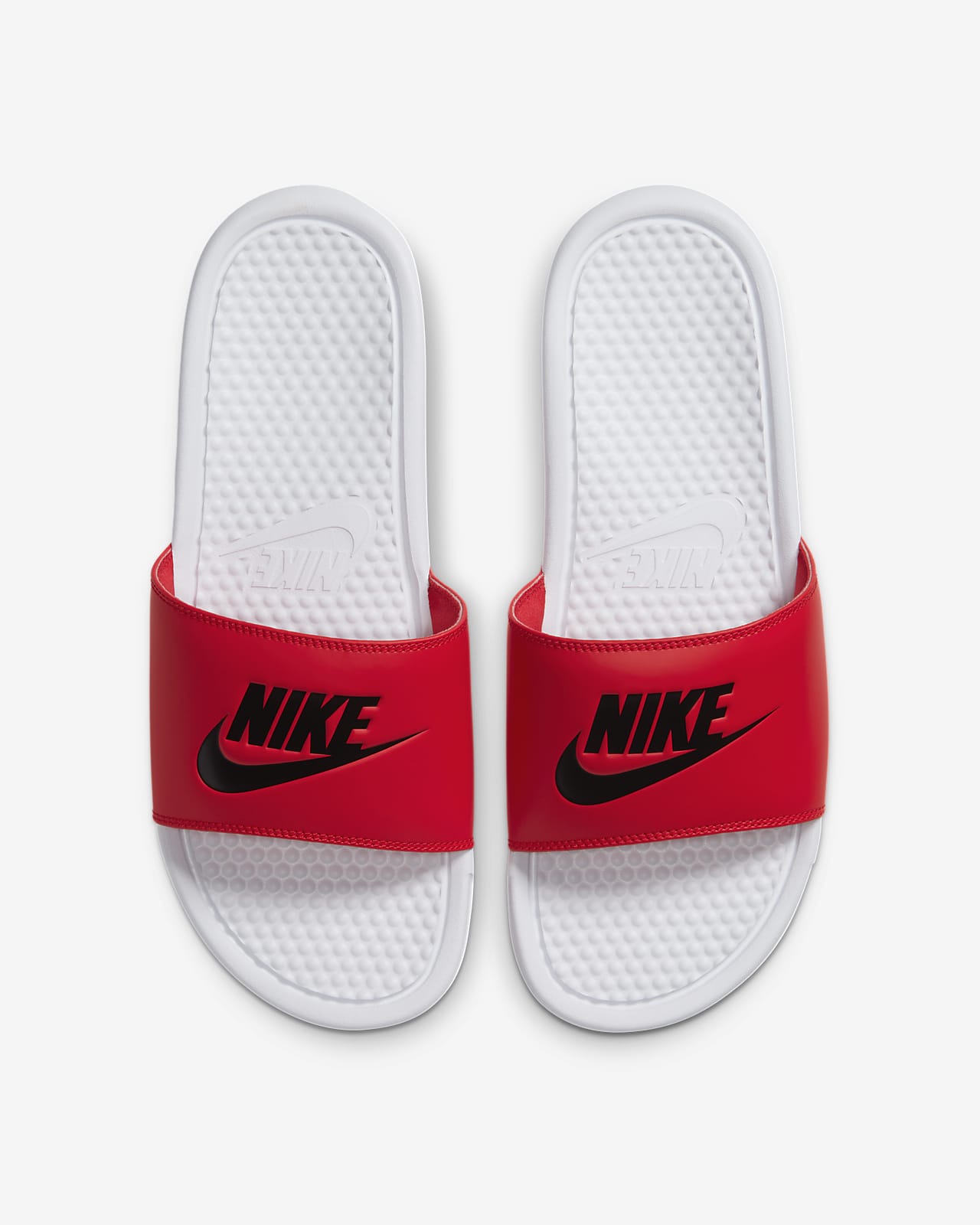 white nike flip flops mens