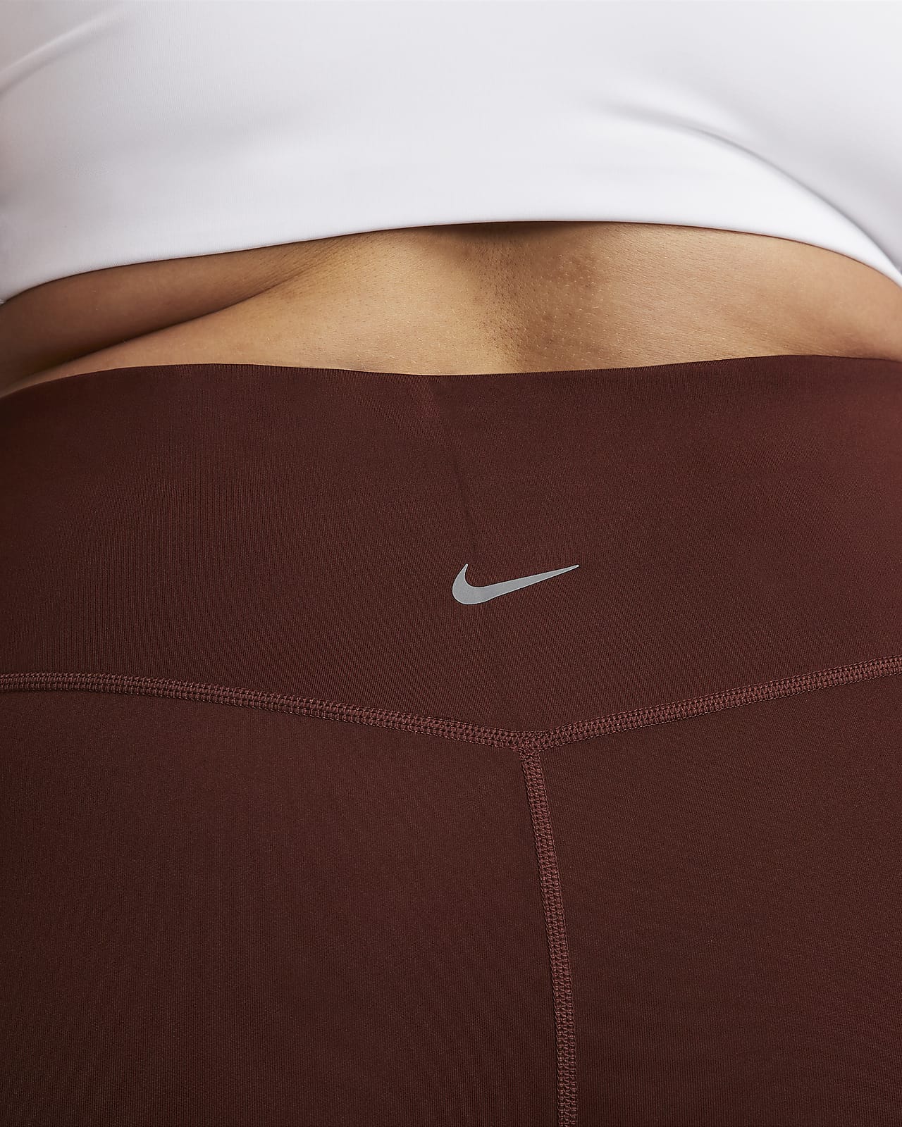 Nike Running Plus Tight 7/8 swoosh leggings in brown