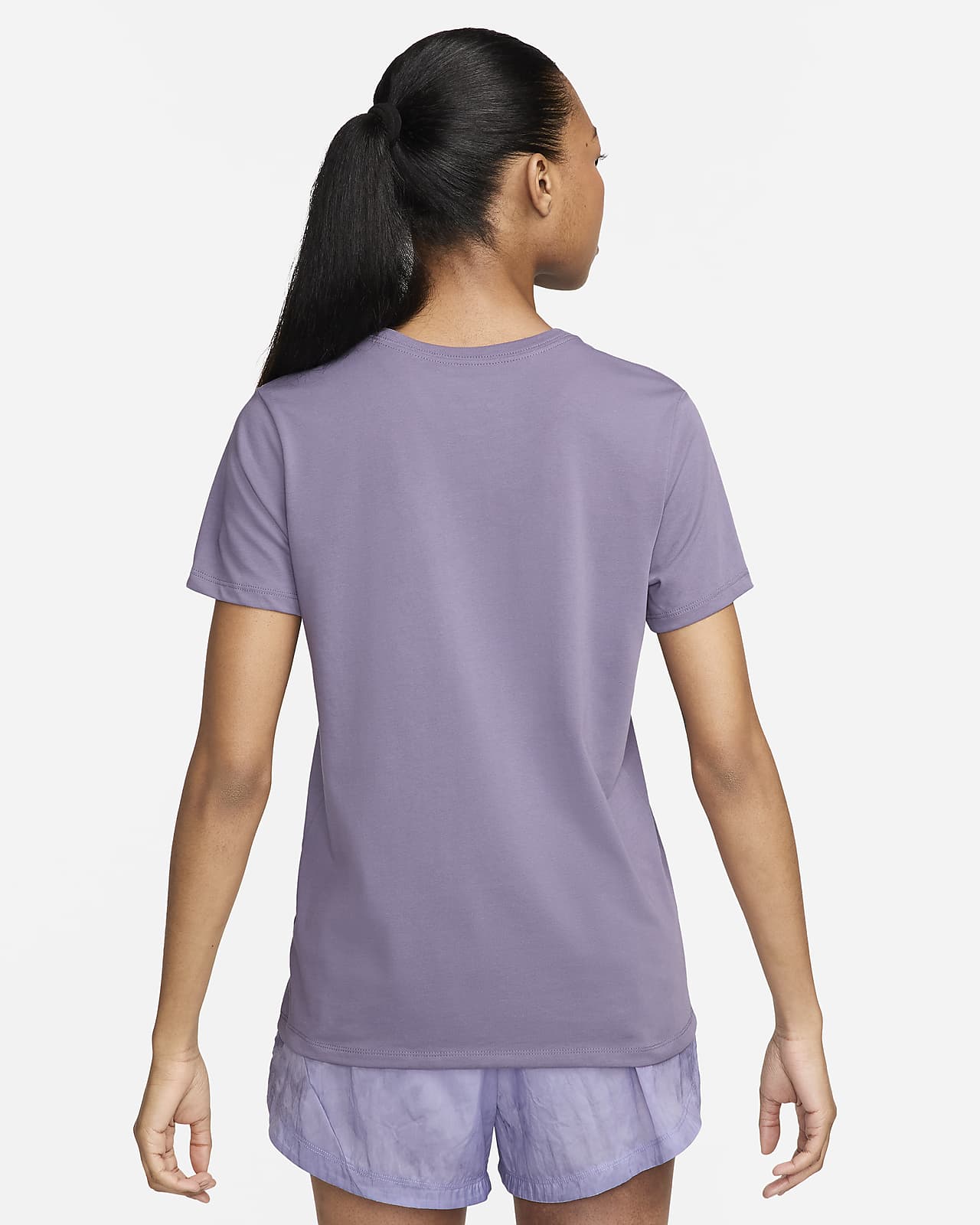 Nike Yoga Womens Dri-FIT Tee Purple XS