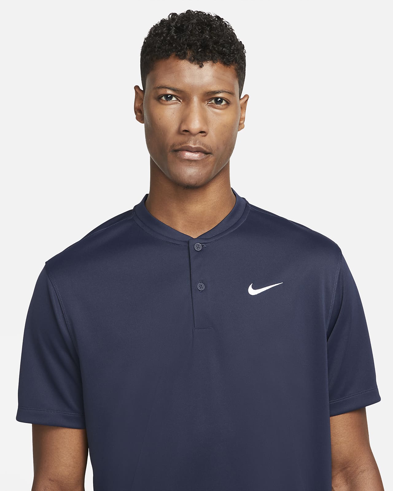 nike collarless tennis shirt