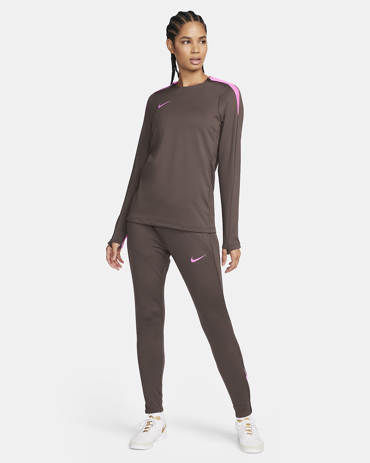 Nike, Pants & Jumpsuits, Nike Drifit Just Do It Pink On Navy Spell Out  Cropped Ribbed Hems Leggings Xs