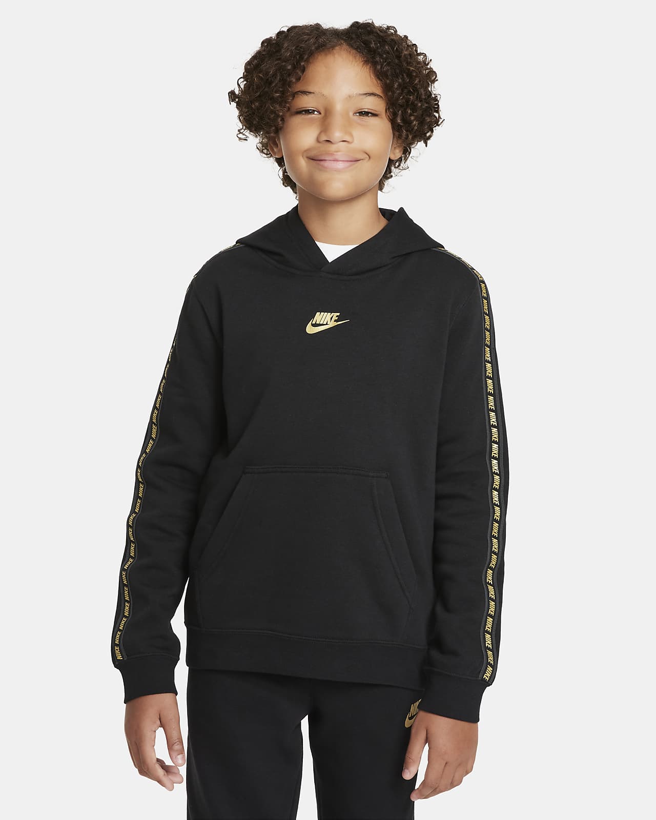 Dzianinowa bluza z kapturem dla dużych dzieci (chłopców) Nike Sportswear