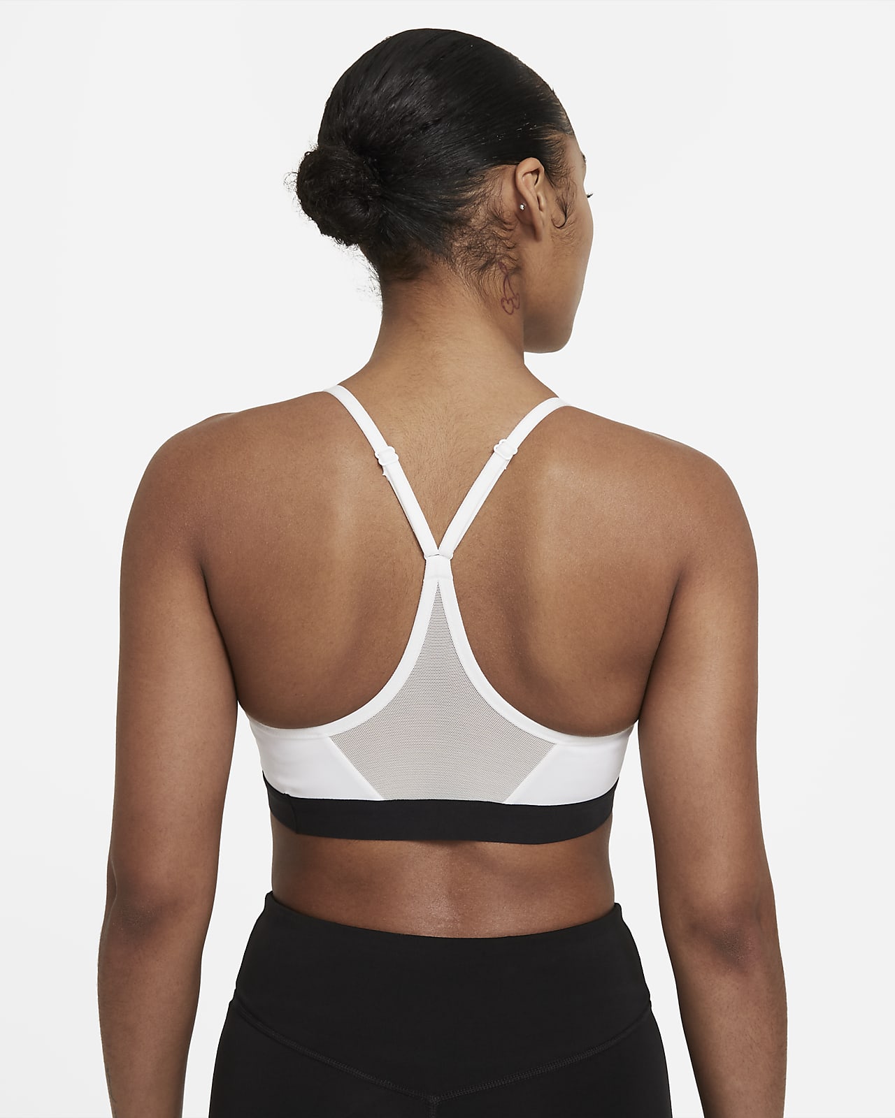 nike indy logo back women's light support sports bra