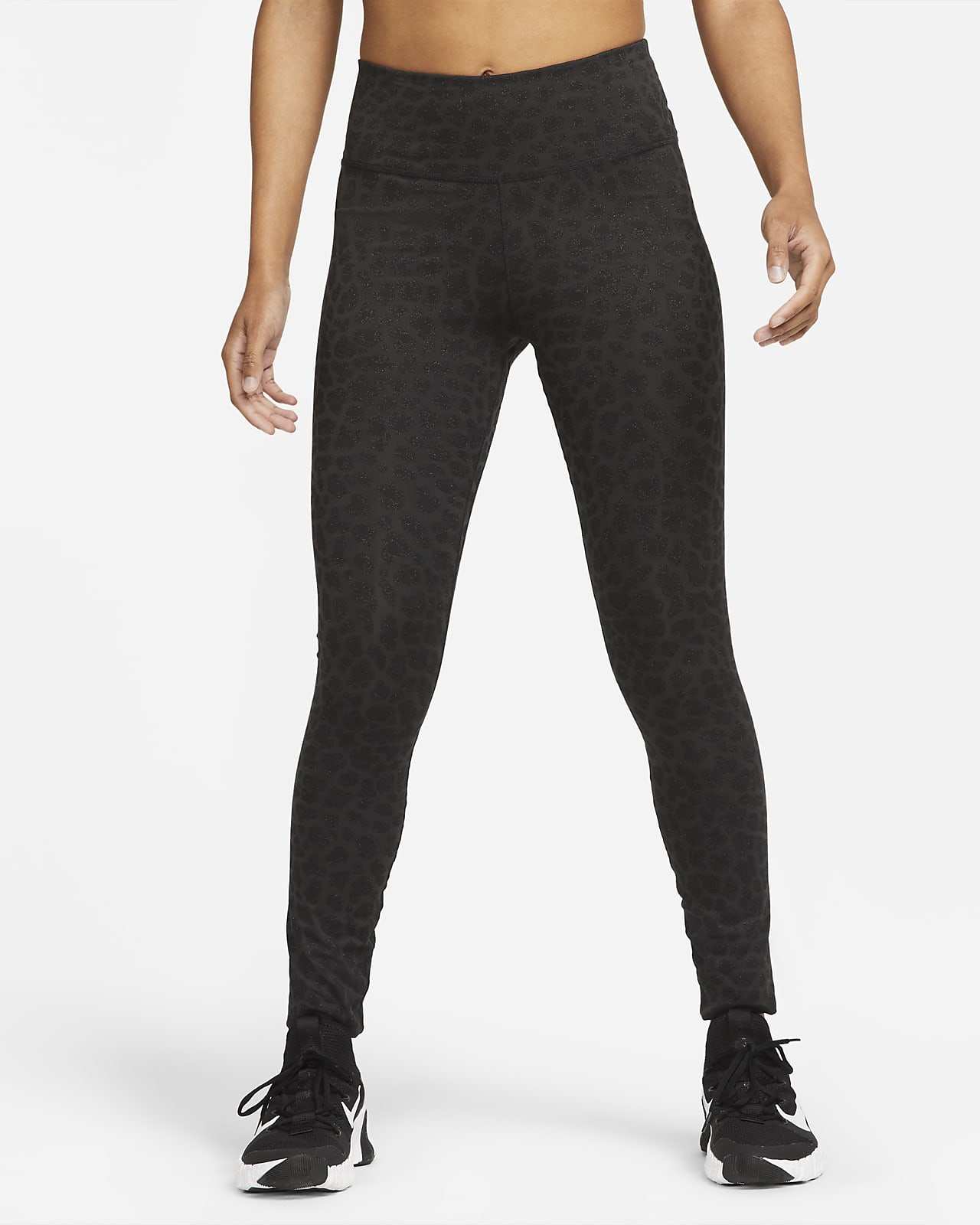 Nike Dri-FIT One Legging met halfhoge taille en print voor dames. Nike NL