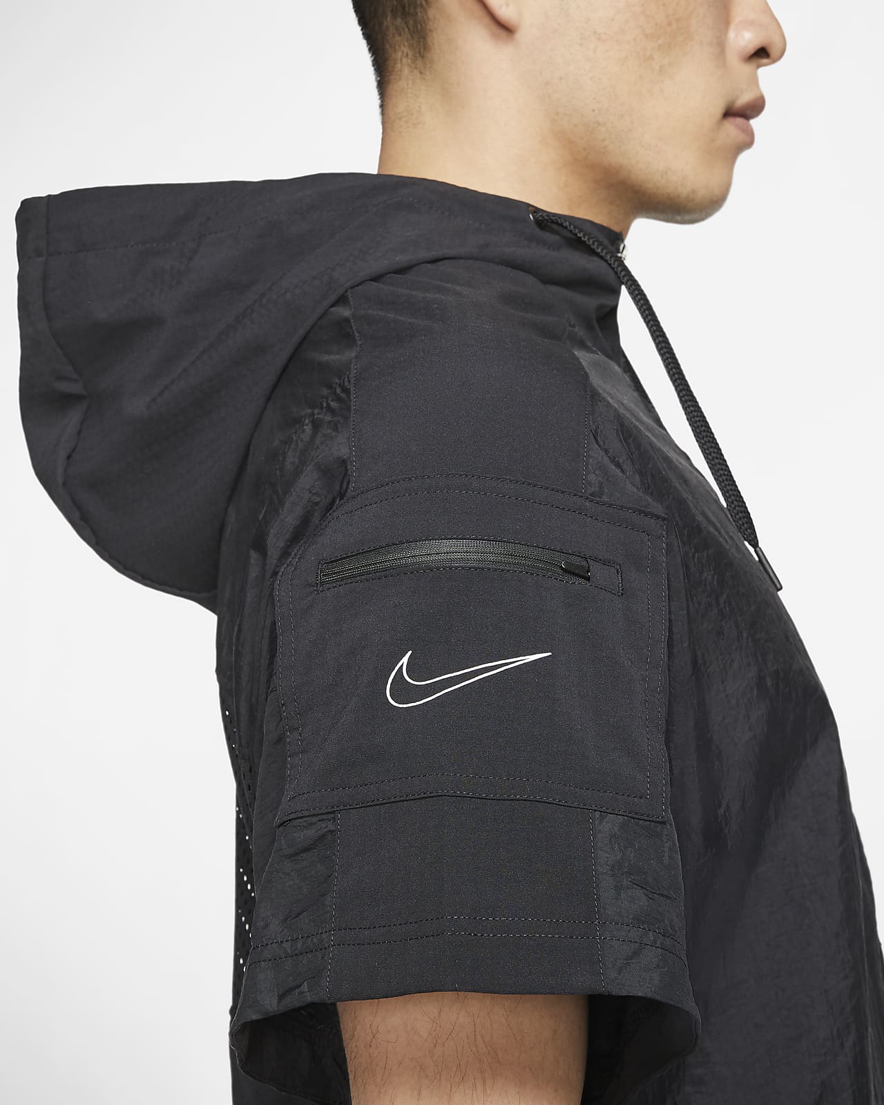 sweat capuche à manche courte zippé nike sweat capuche à manche courte zippé nike