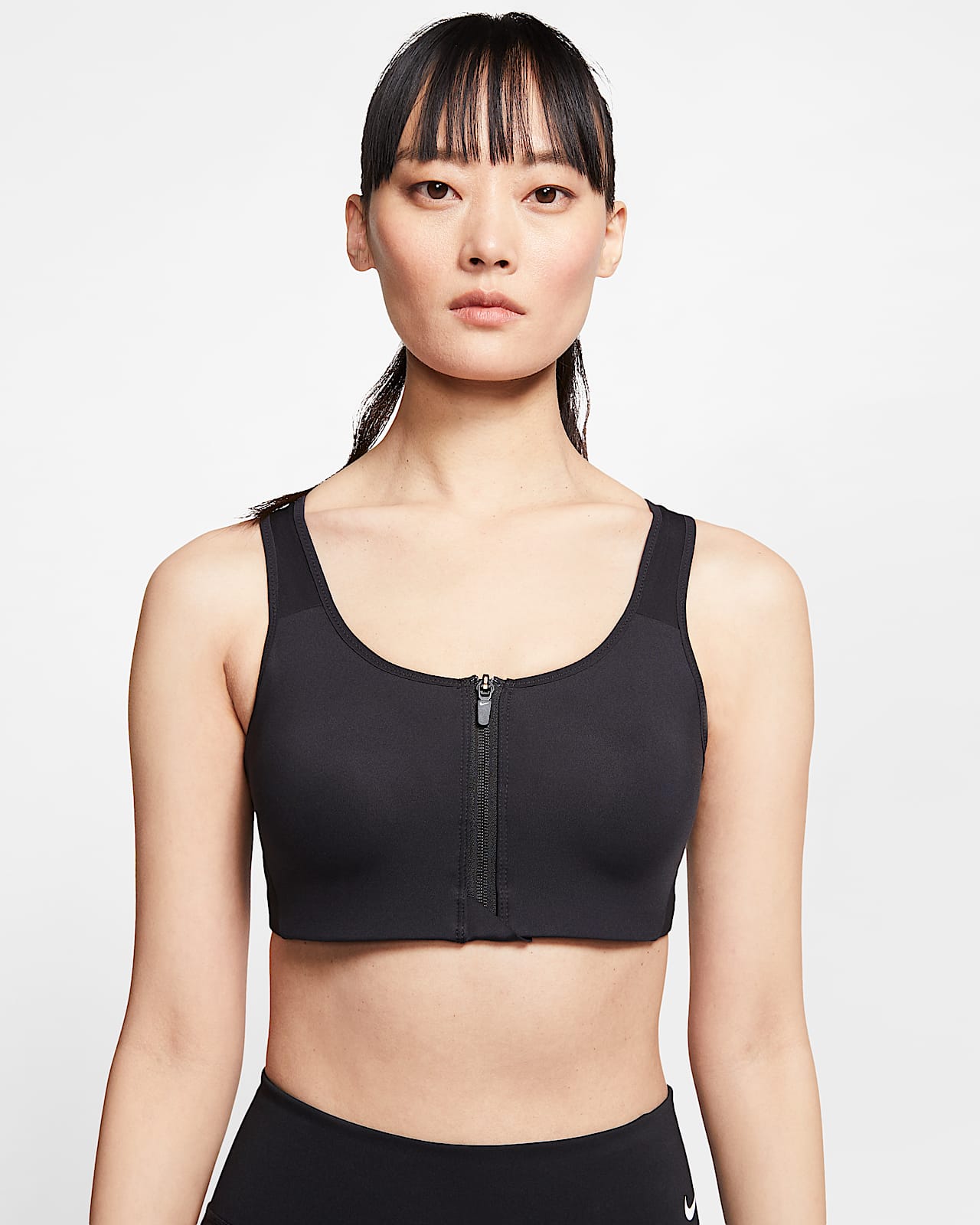 Nike Shape Womens High Support Padded Zip Front Sports Bra 3506