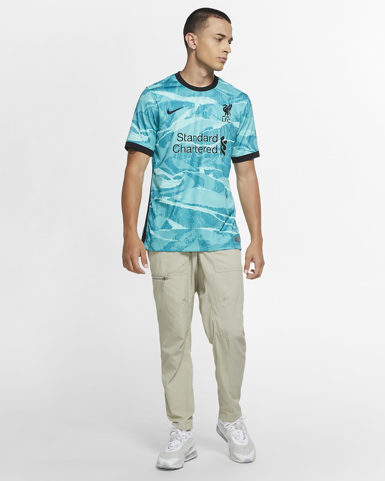 lfc nike mens black training ground tee