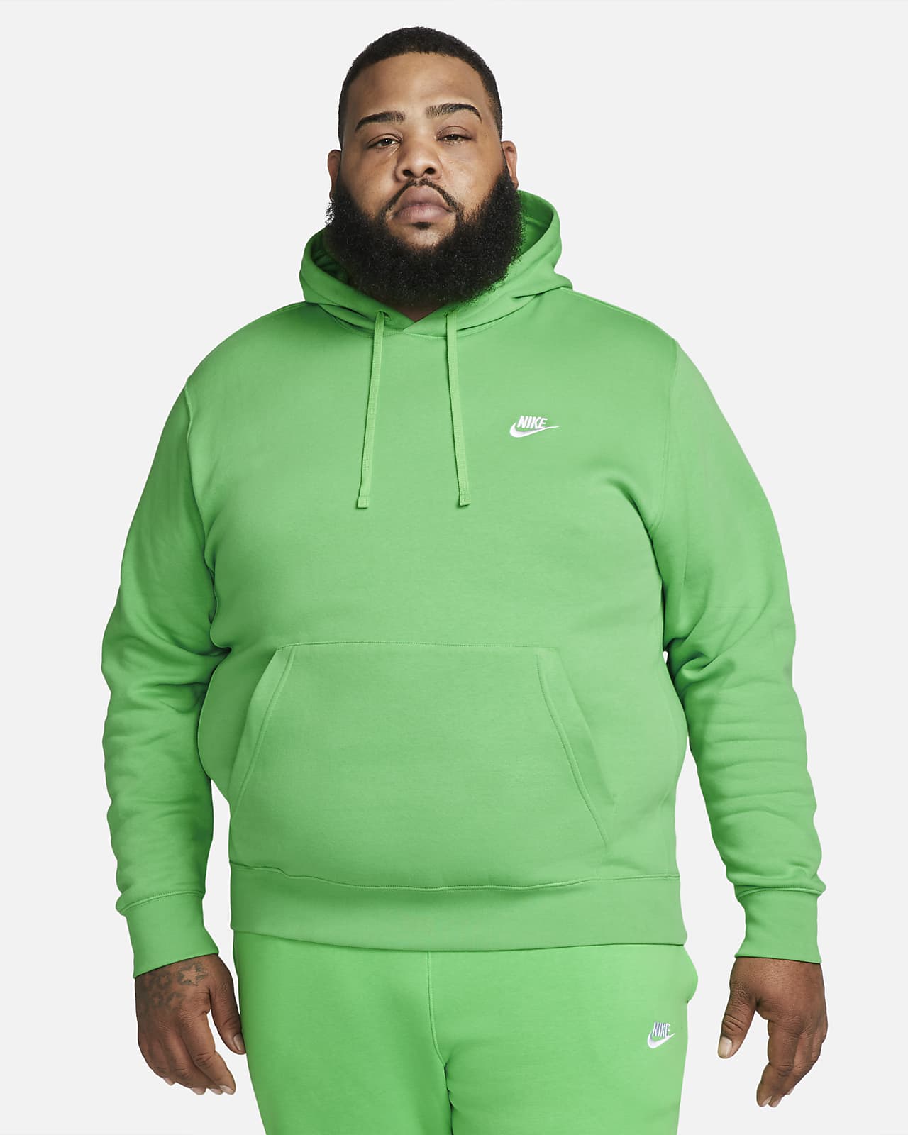 men's nike sportswear club fleece pullover hoodie green