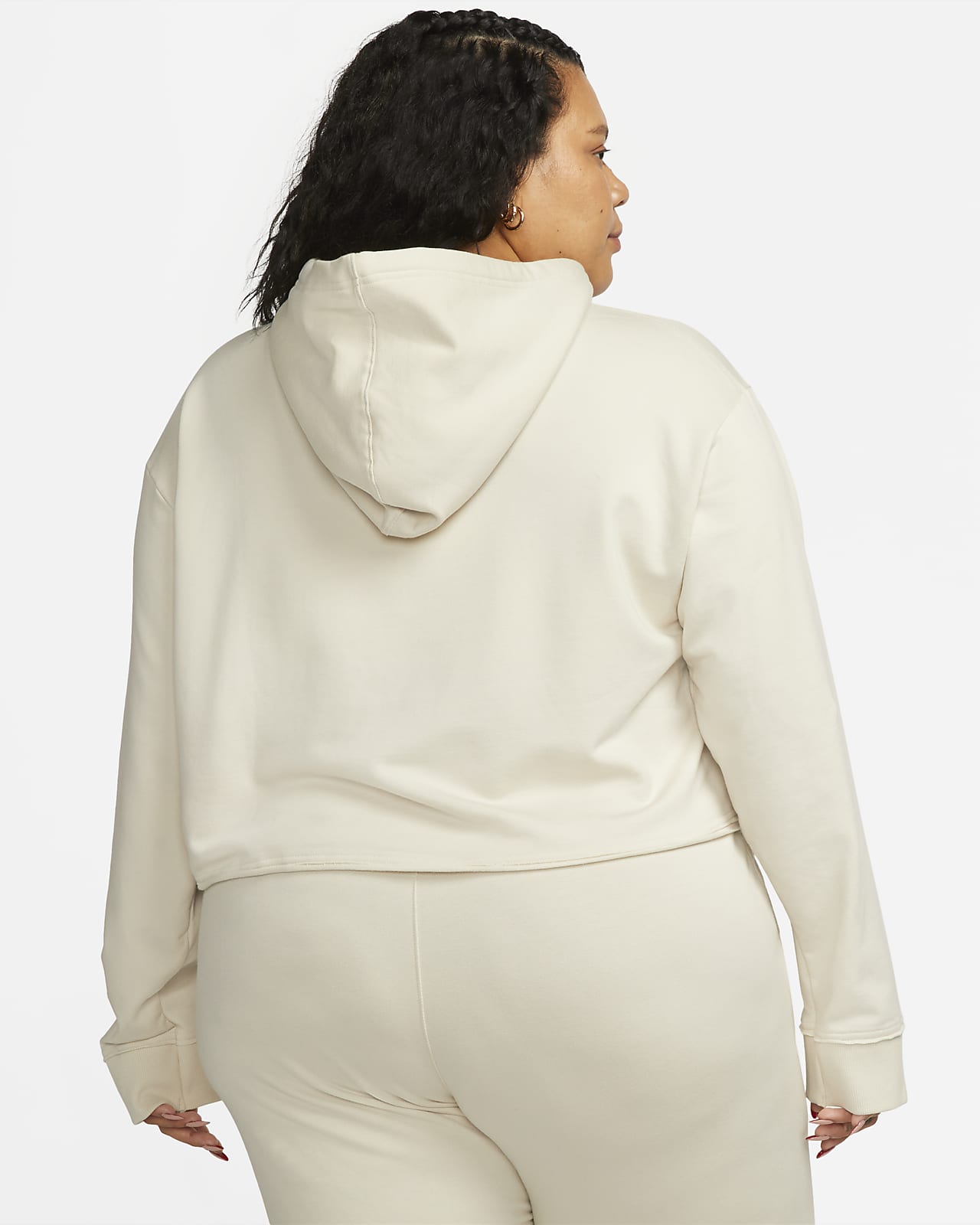 Nike Yoga Luxe Women's Cropped Fleece Hoodie (Plus Size)