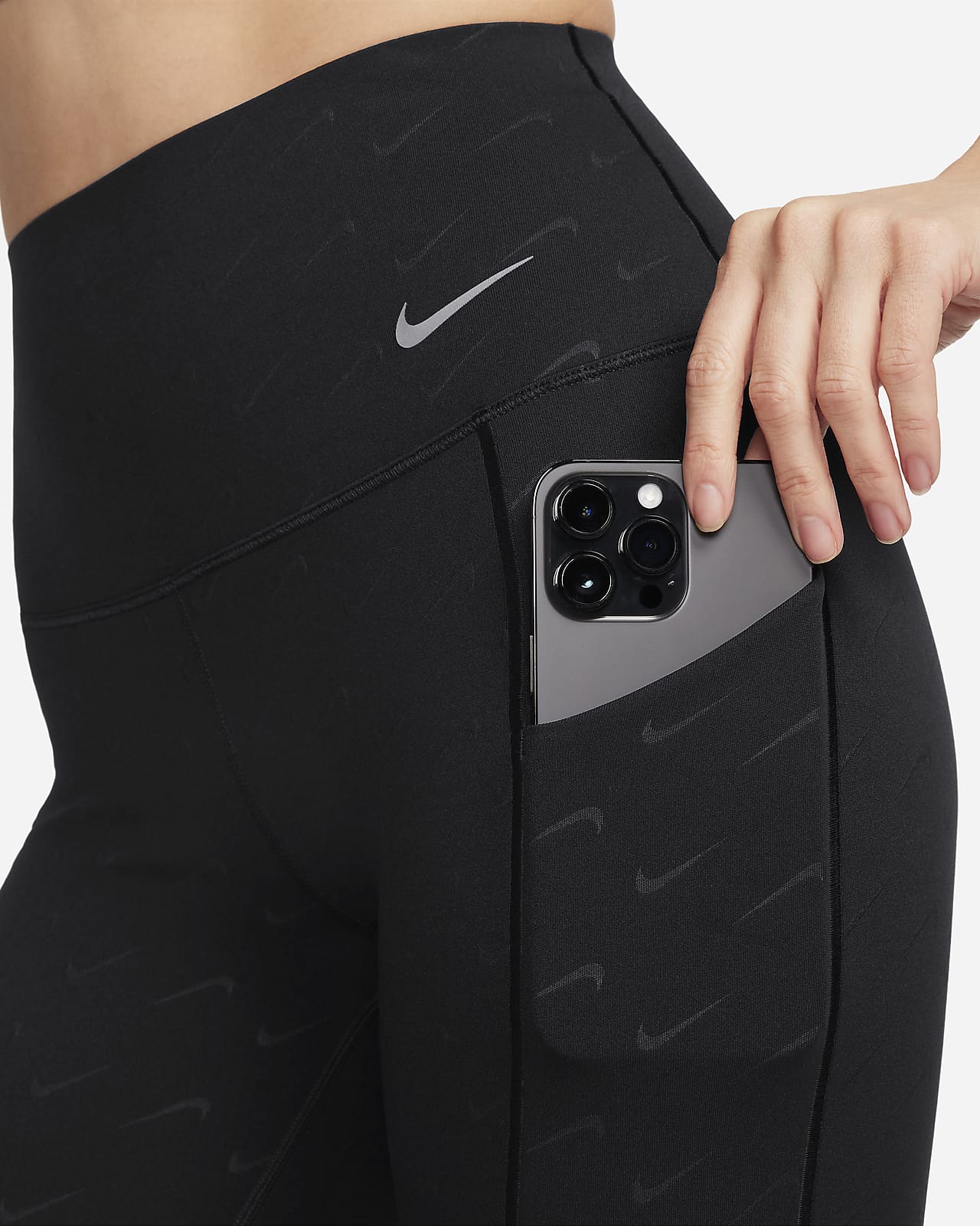 High Waist Running Tights with Side Pocket
