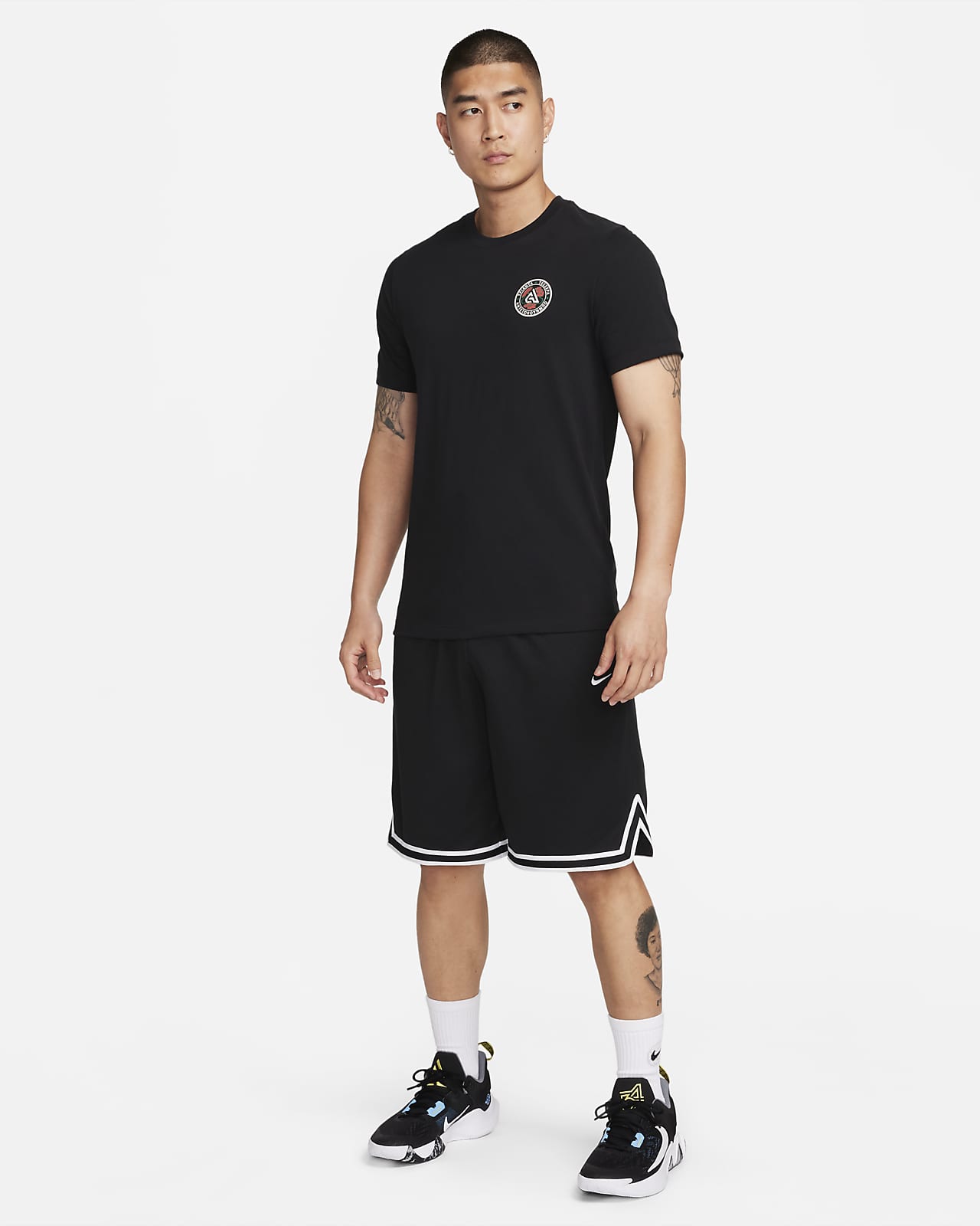 Nike Men's Giannis Dri-Fit Freak Basketball T-Shirt White Medium