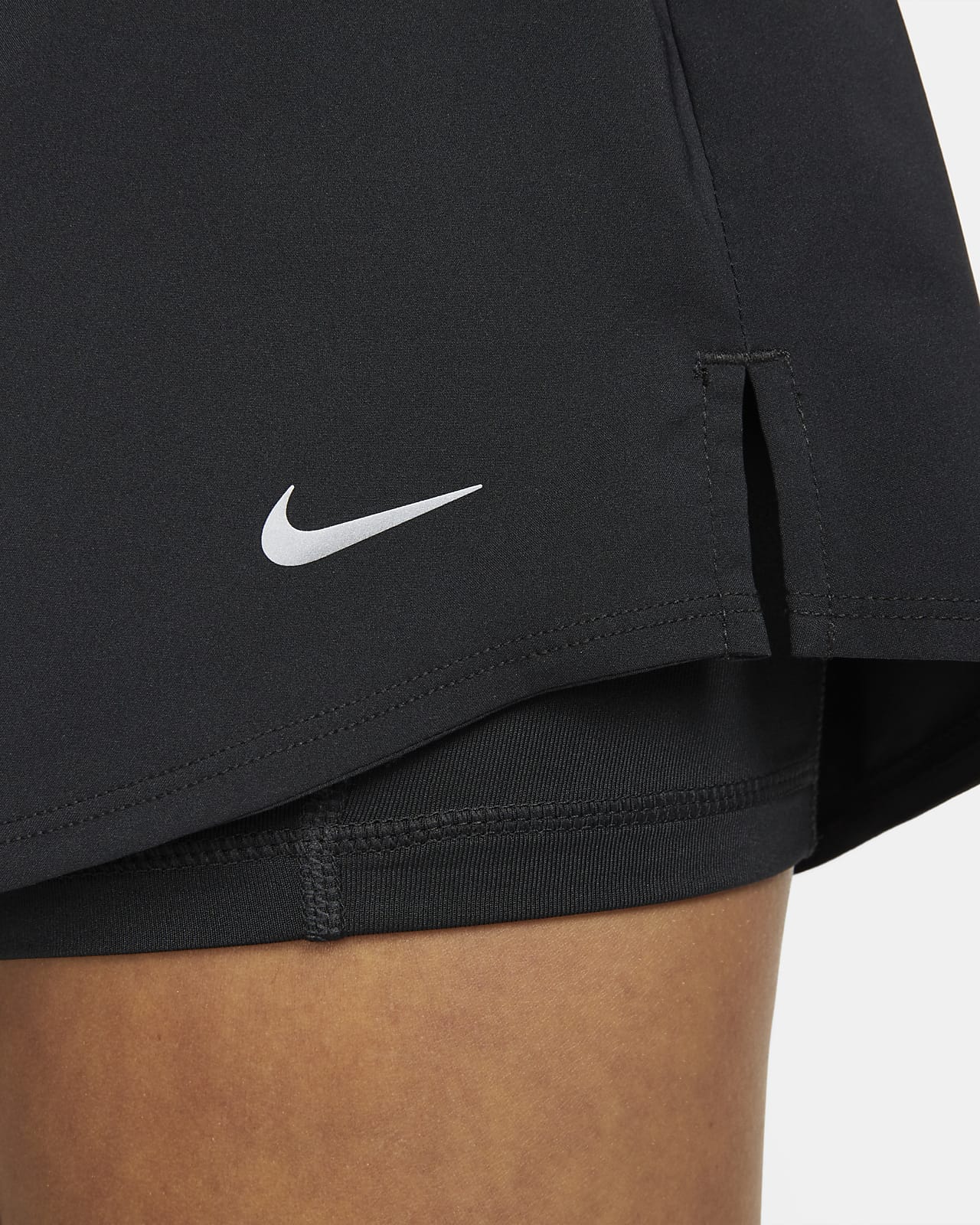 Nike One Women's Dri-FIT High-Waisted 8cm (approx.) 2-in-1 Shorts. Nike LU
