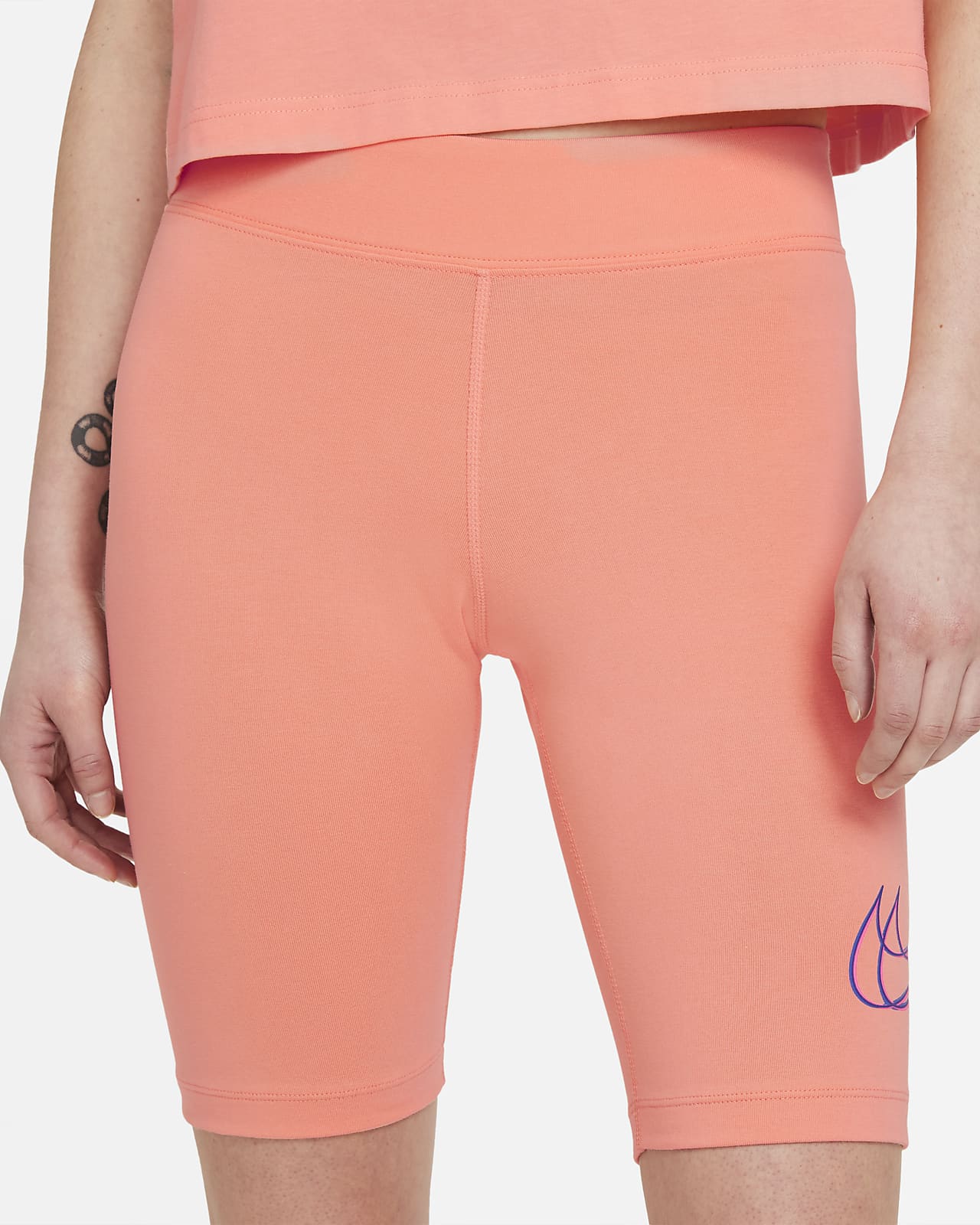 pink nike bike shorts