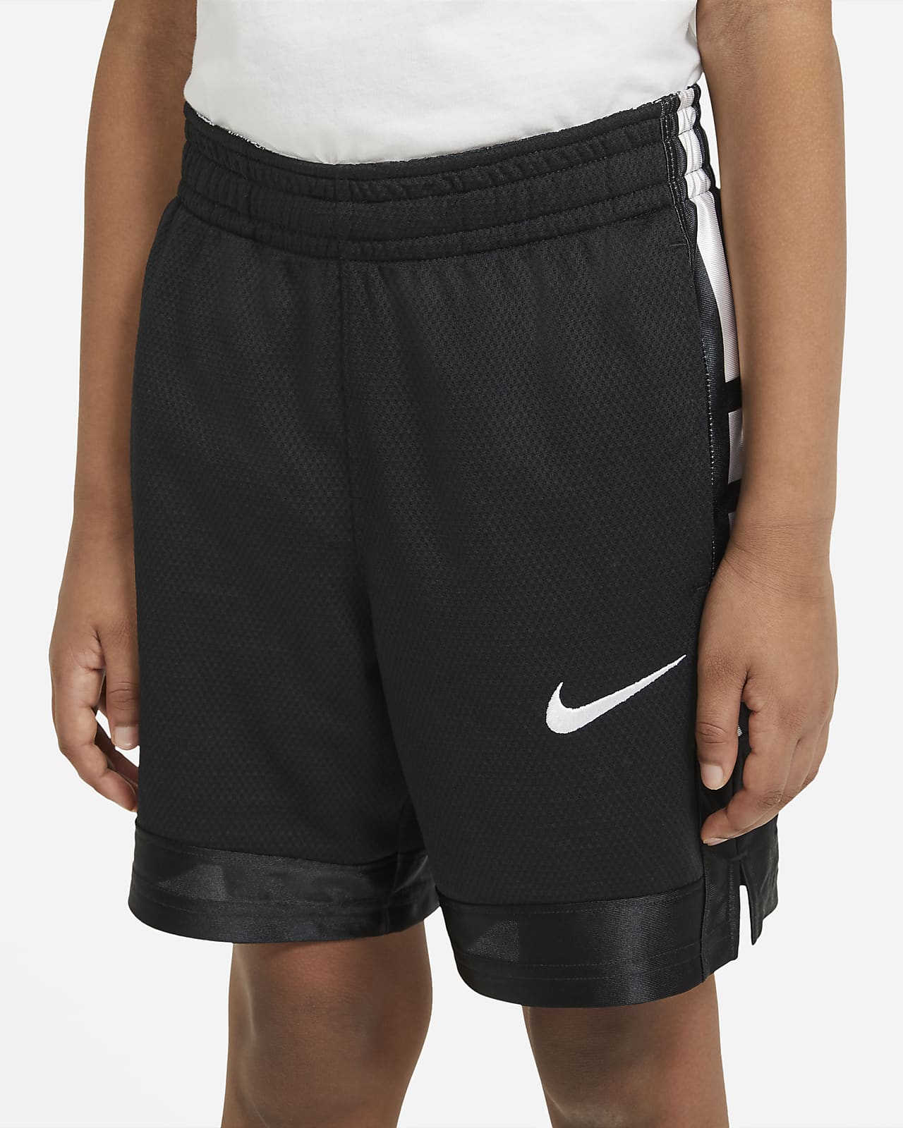 Nike Dri-Fit Elite Basketball Shorts - Boys' L Black/White