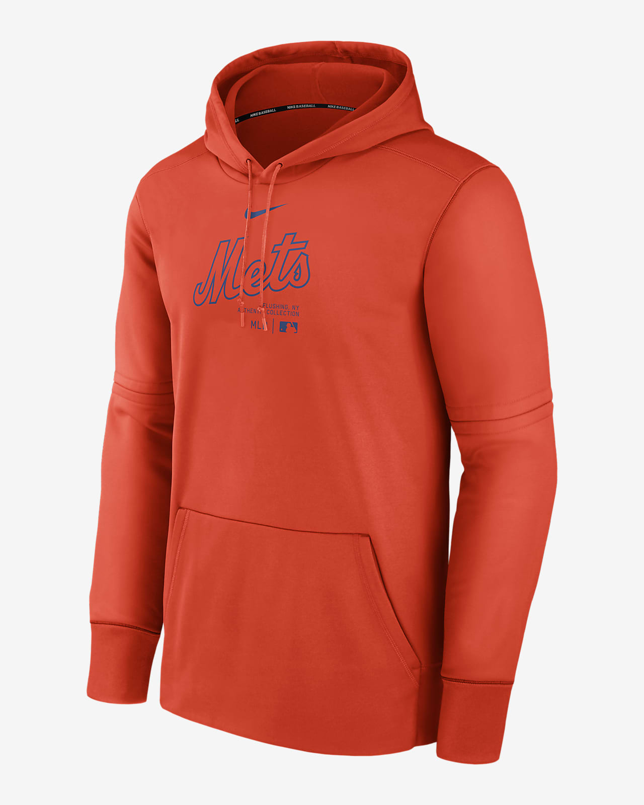 New York Mets Authentic Collection Practice Men's Nike Therma MLB Pullover Hoodie