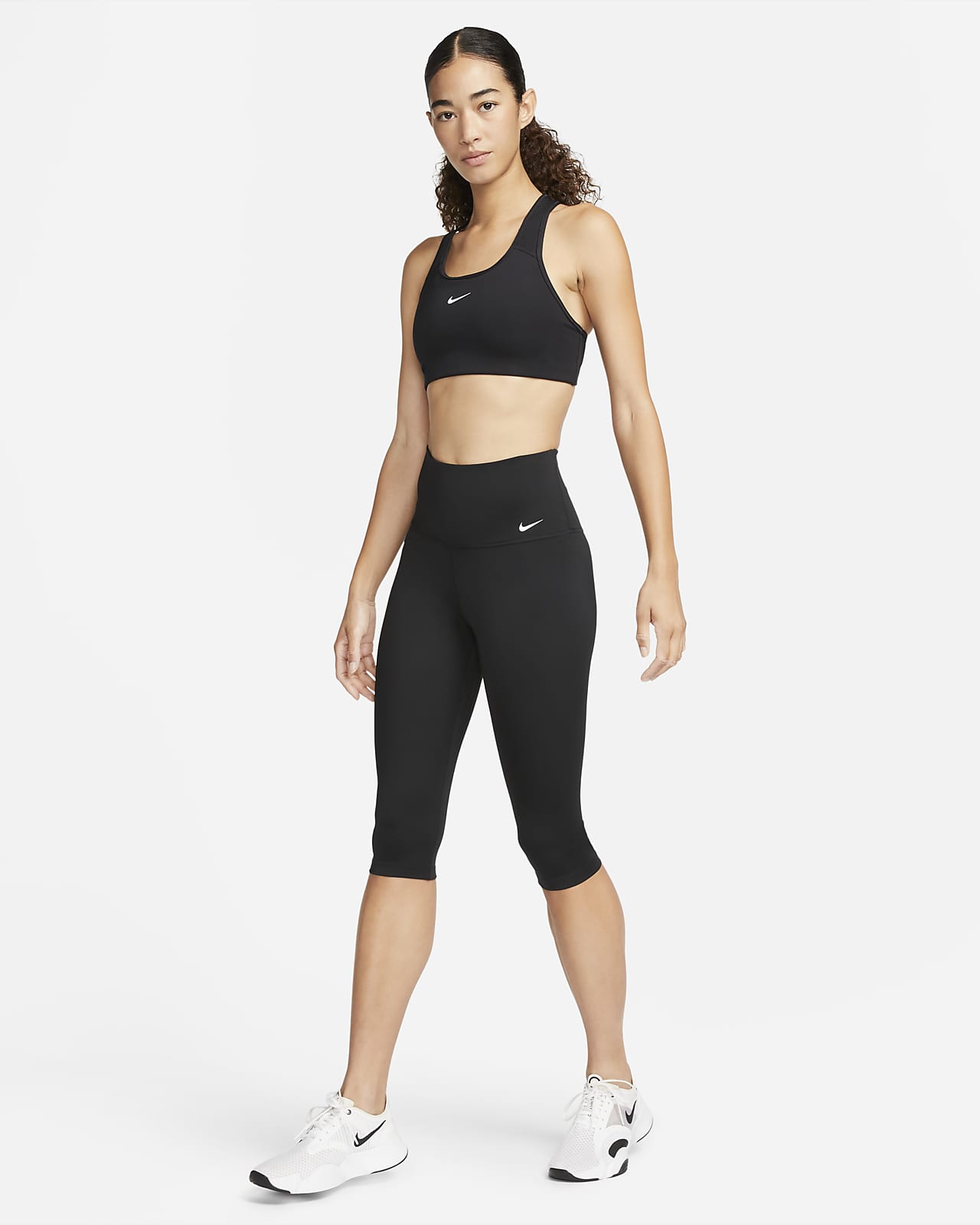 Nike Women's Zenvy Gentle-support High-waisted Cropped Leggings In Black |  ModeSens