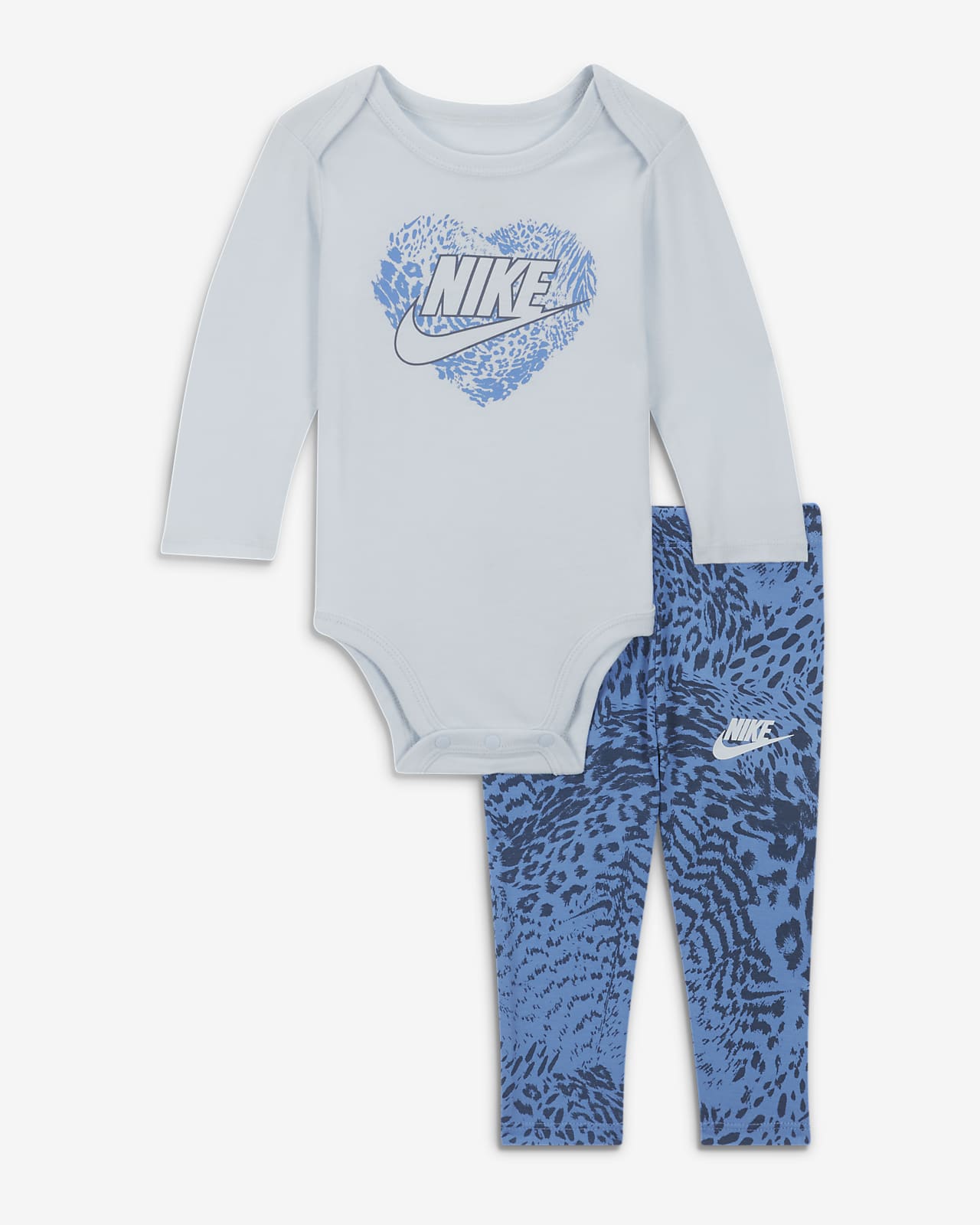 Nike Animal Print Bodysuit and Leggings Set Baby 2 Piece Set. Nike SI