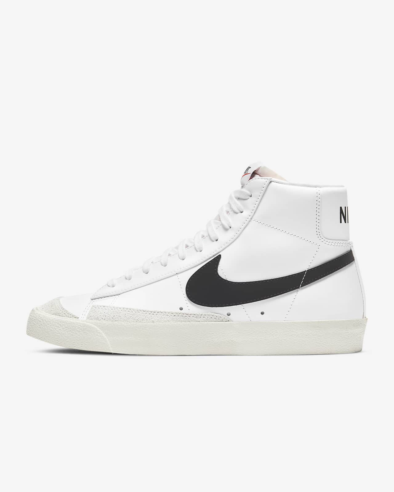 nike blazer trainers in white and black