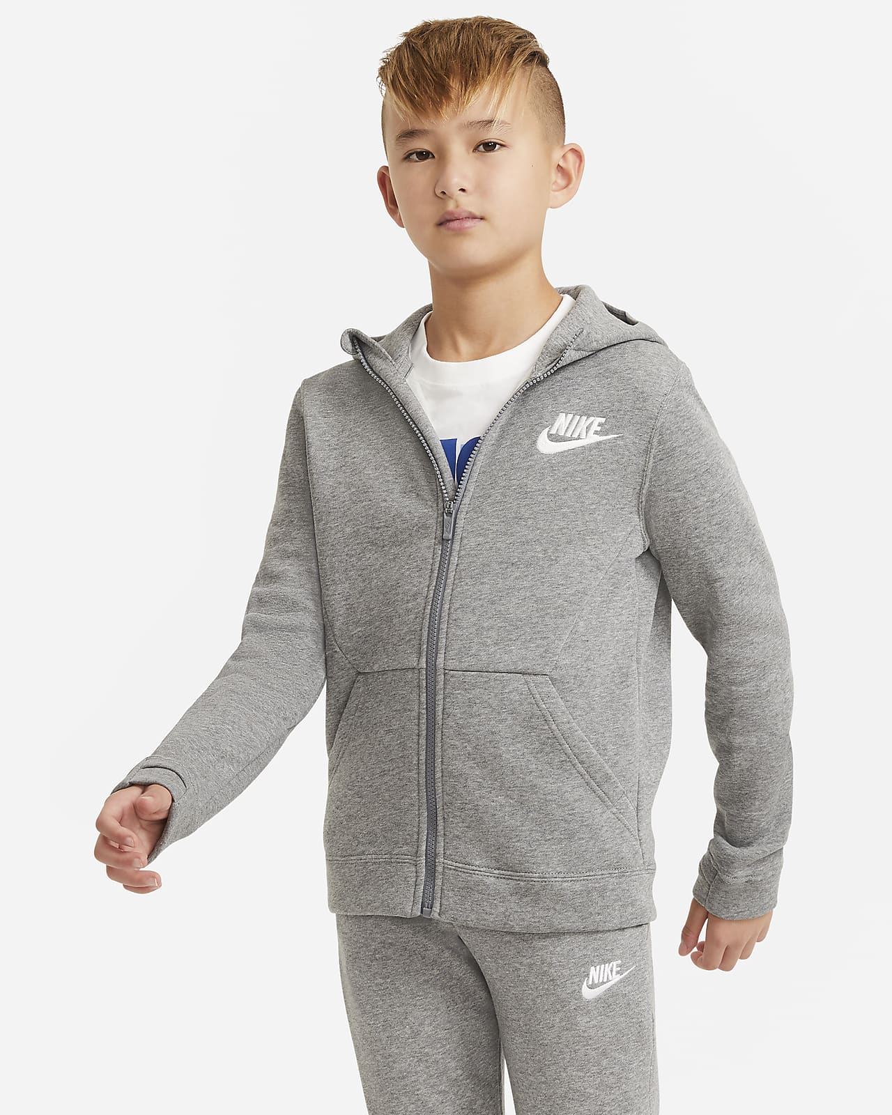 Nike Sportswear Big Kids' (Boys') Full-Zip Hoodie
