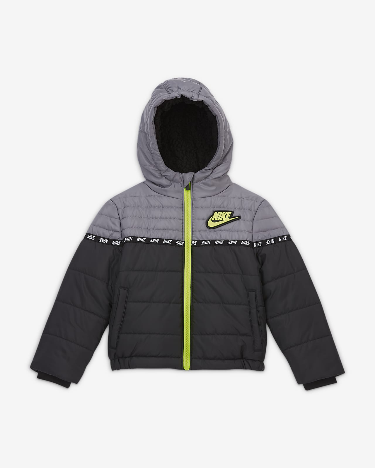 grey nike bubble jacket