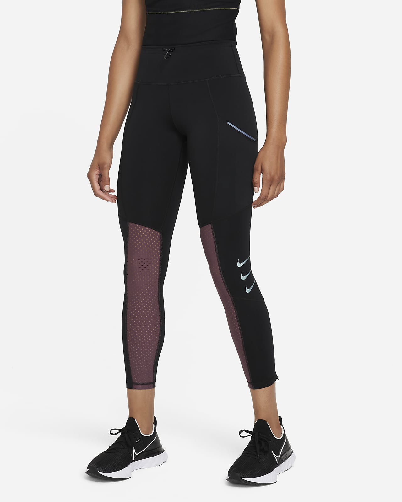 Leggings de running a 7/8 de cintura normal com bolso Nike Dri-FIT Run Division Epic Luxe para mulher