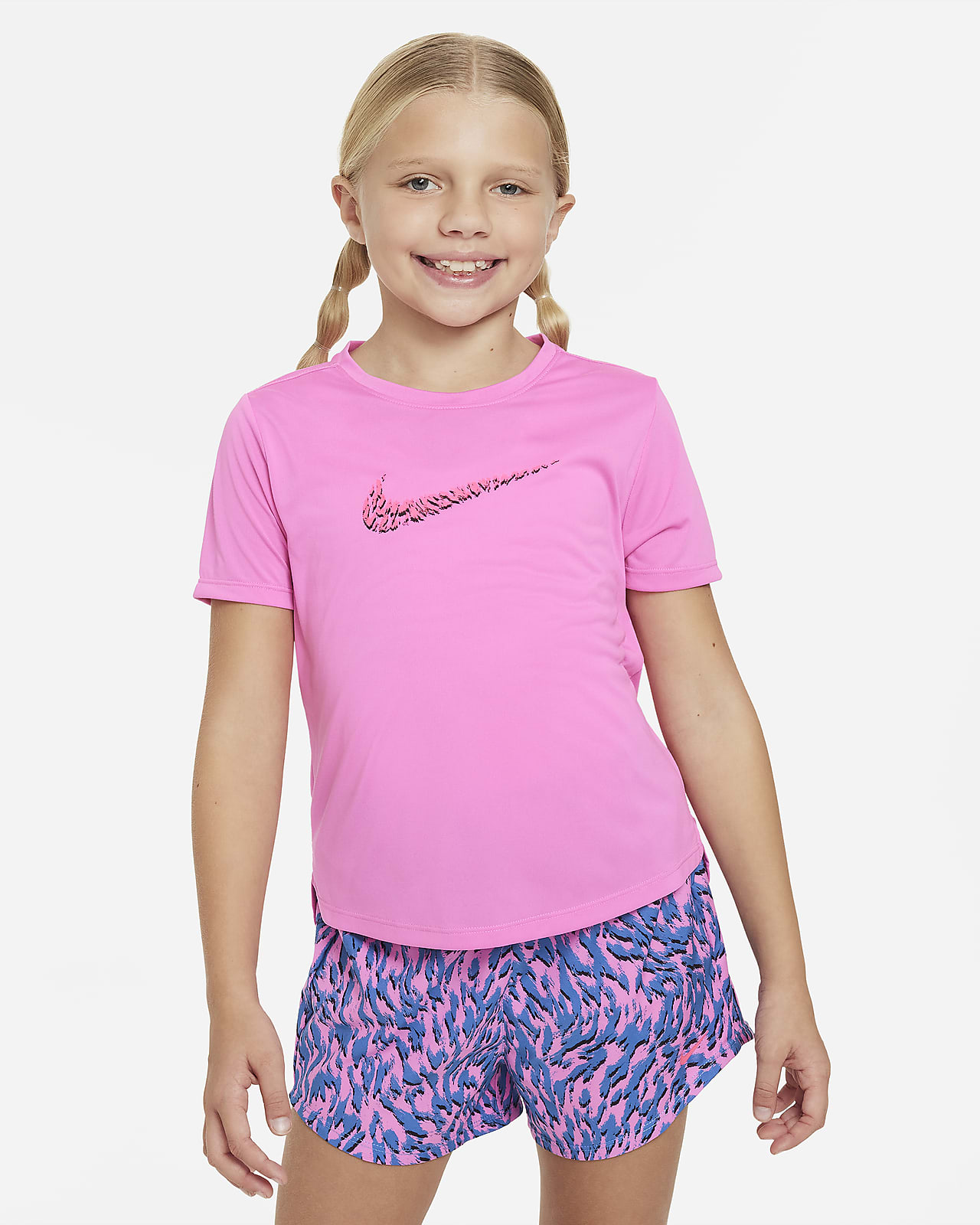 Pink nike training on sale top