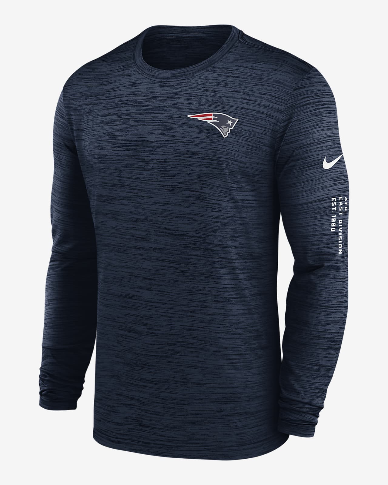 New England Patriots Velocity Men's Nike Dri-FIT NFL Long-Sleeve T-Shirt