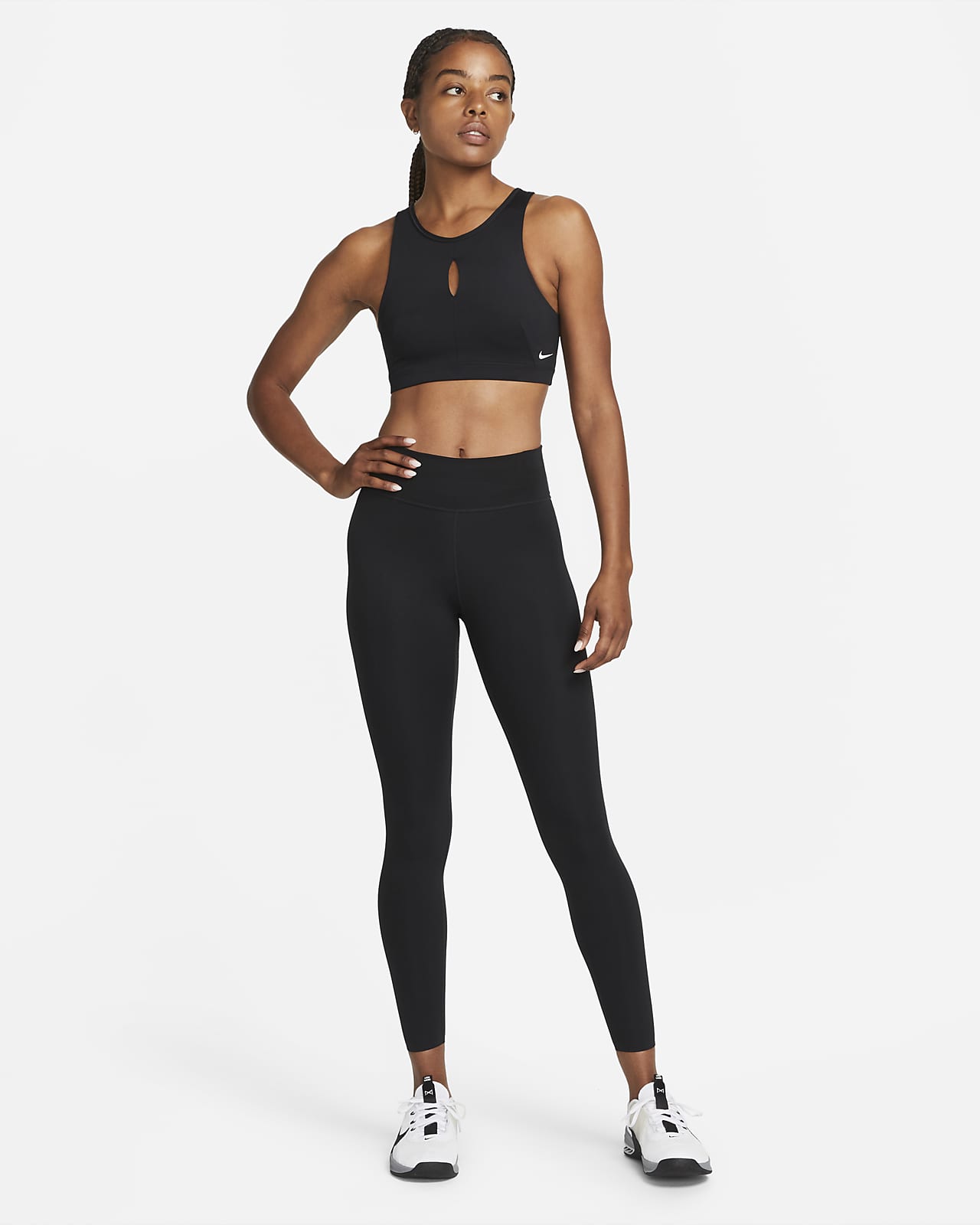 Nike Swoosh Women's Medium-Support High-Neck Keyhole Sports Bra. Nike.com