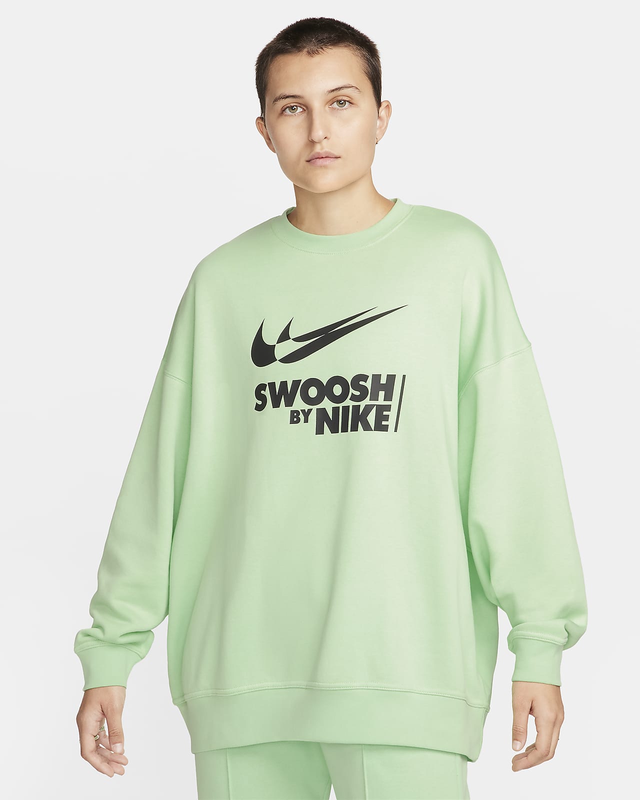 Nike Sportswear Sudadera de chándal oversize de tejido Fleece con cuello redondo - Mujer