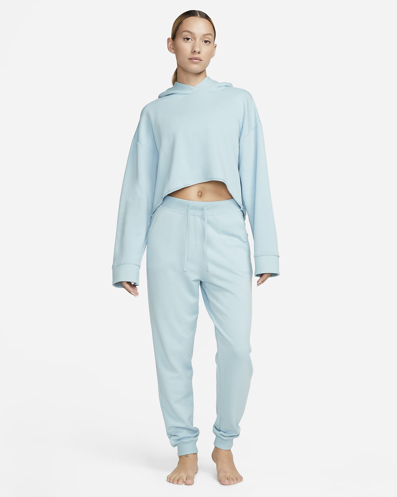 Nike Yoga Luxe Women's Cropped Fleece Hoodie. Nike CZ