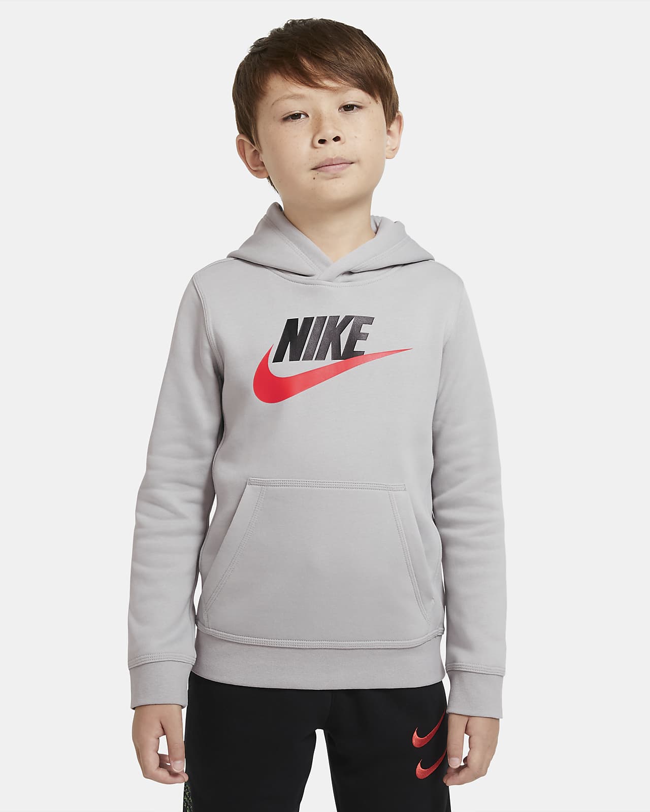 grey nike hoodie junior