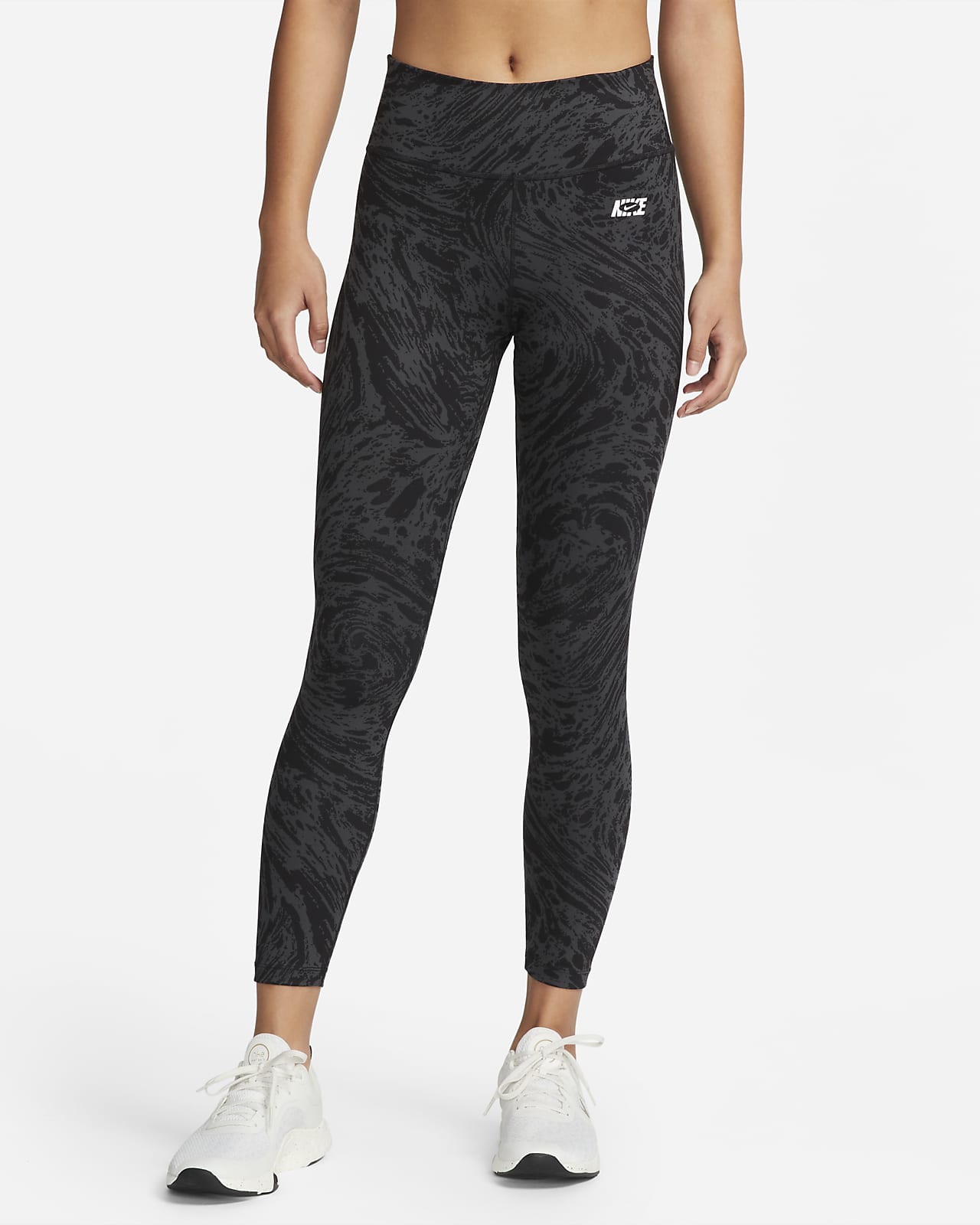 Nike One Icon Clash 女款高腰印花九分內搭褲