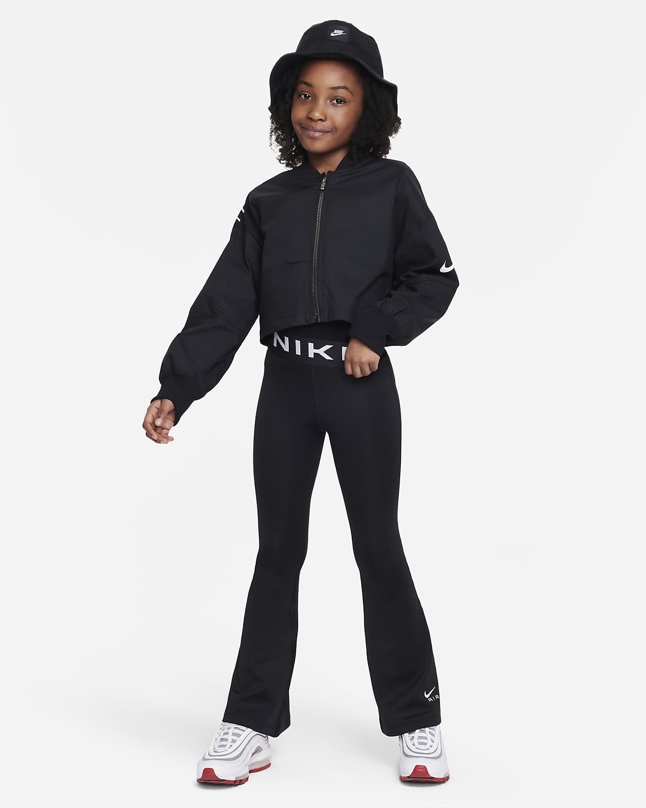 Nike Air Older Kids' (Girls') High-Waisted Flared Leggings. Nike LU