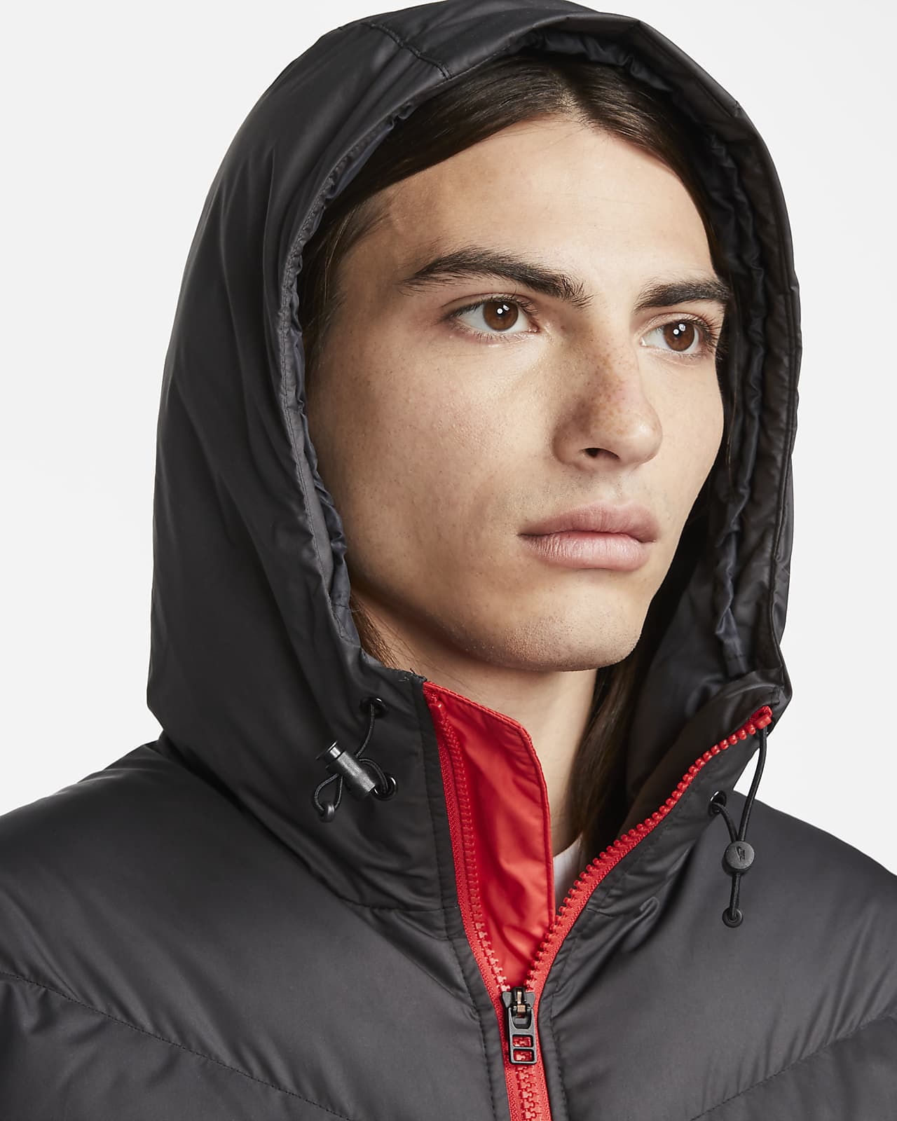 Doudoune à capuche Nike Storm-FIT Windrunner pour homme - Gris