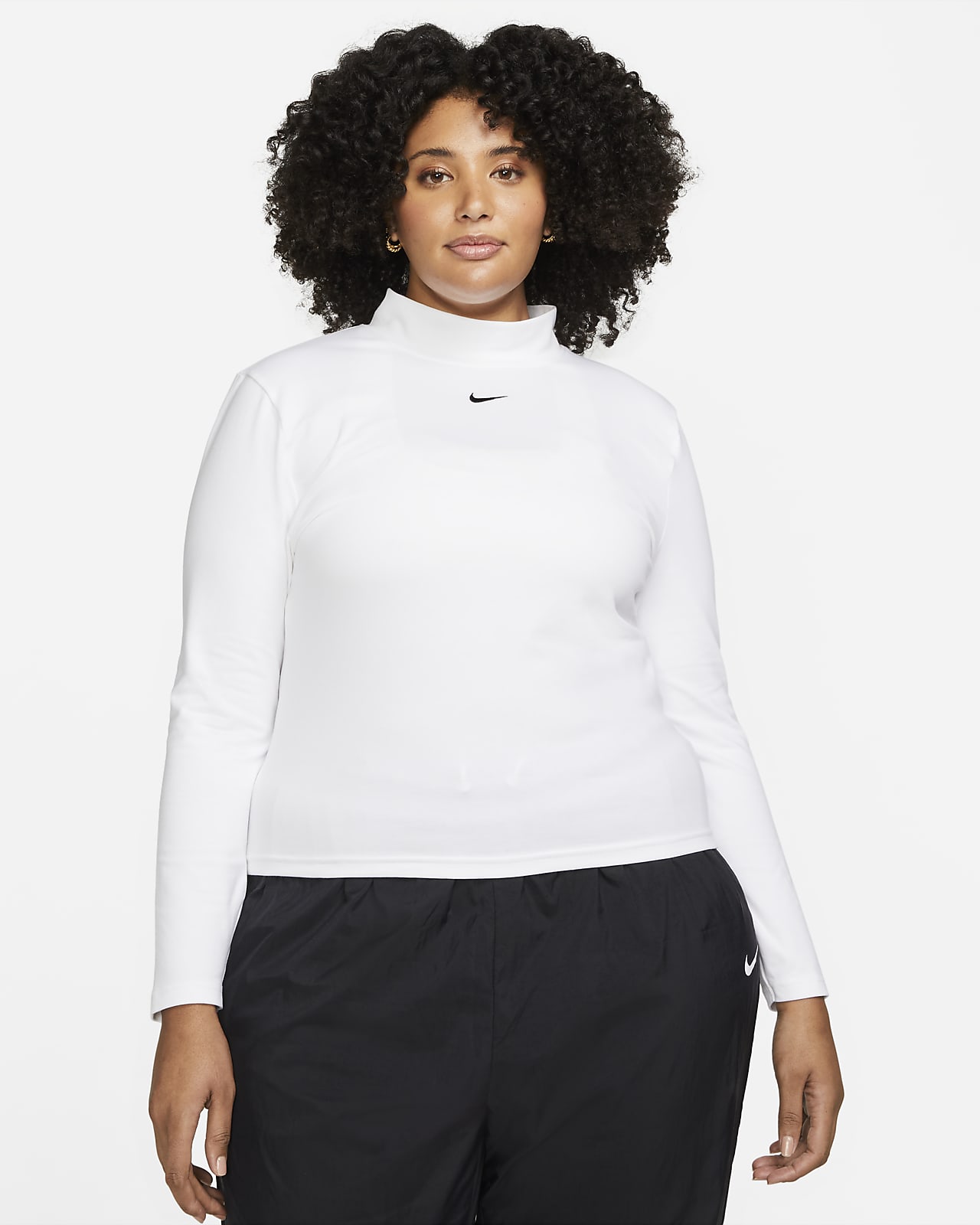 women's nike sportswear essential fleece mock neck sweatshirt