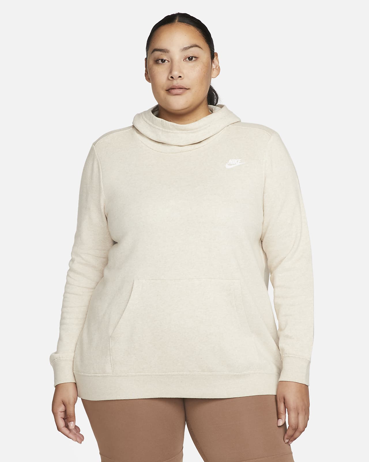 Nike Women's Fleece Funnel-Neck Hoodie (Plus Size). Nike.com