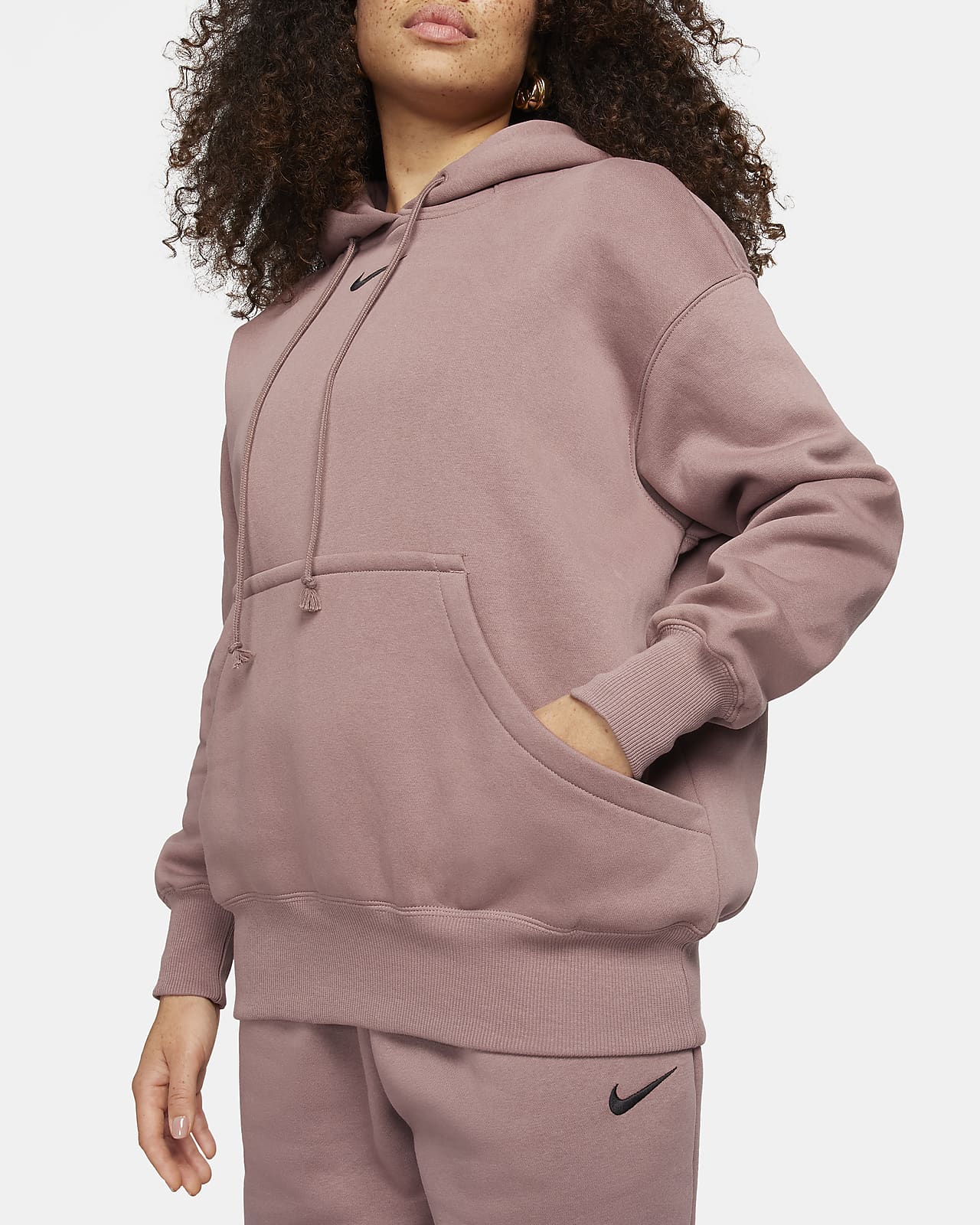 Faz do teu estilo algo único com a Sweatshirt com Capuz Nike Sportswear  Phoenix Fleece DQ5858-063 - - NTJ174GREY