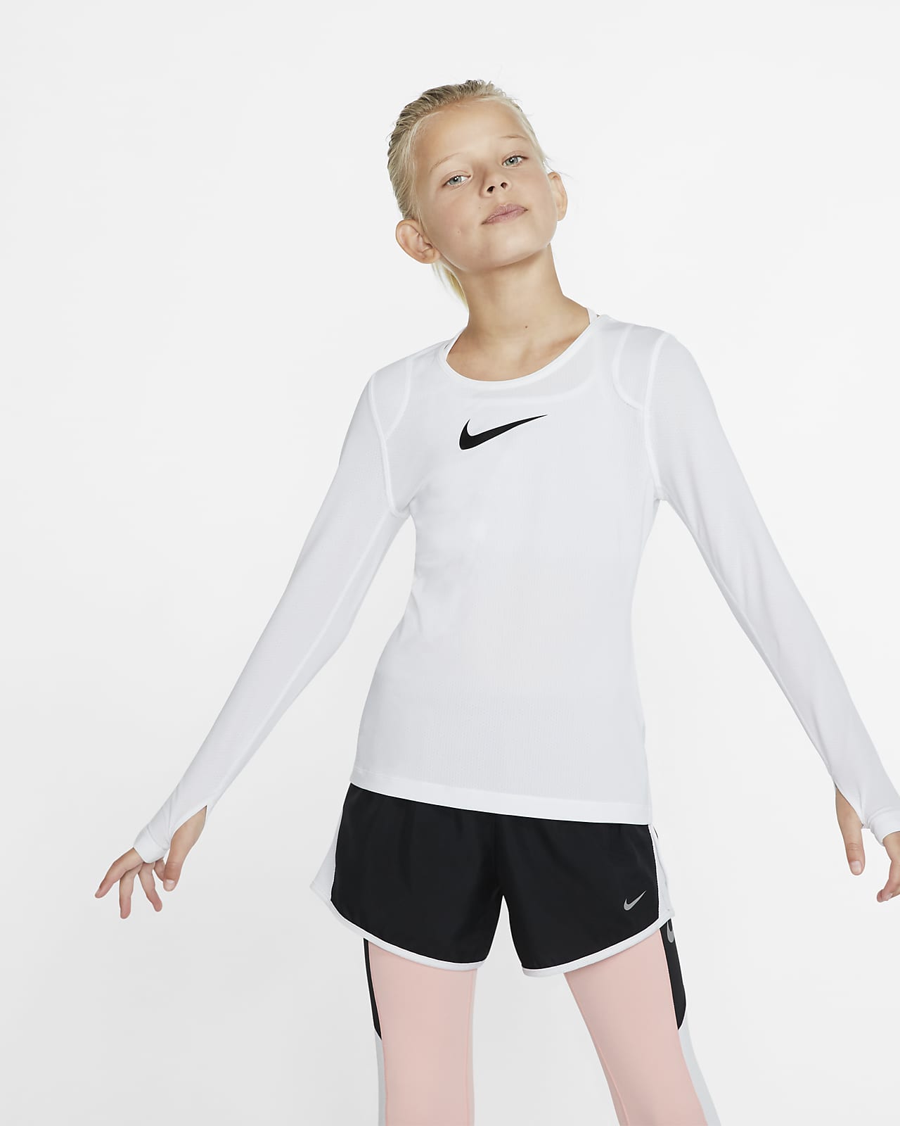 Nike Pro Big Kids' (Girls') Long-Sleeve 