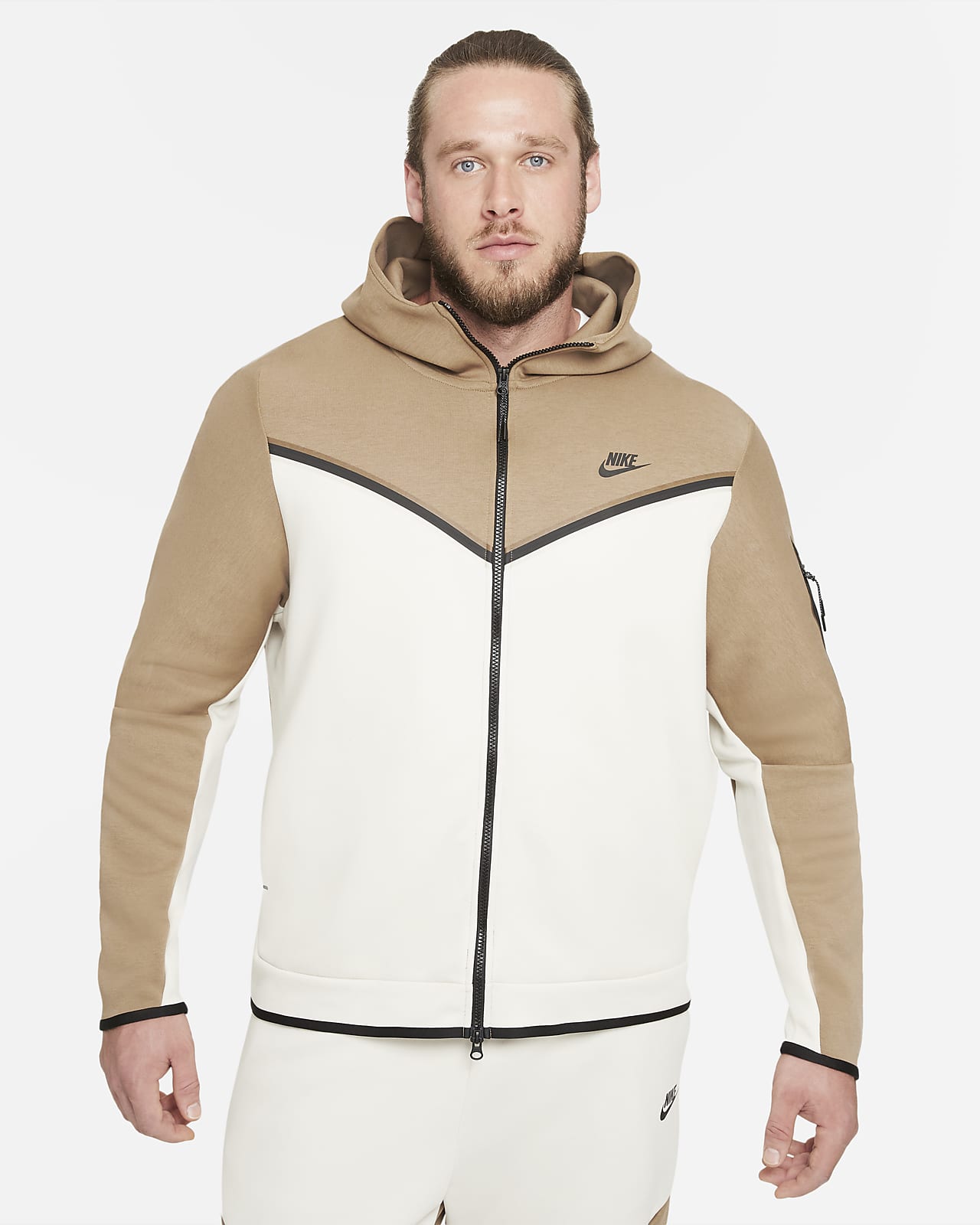 nike casaco com capuz tech fleece full zip
