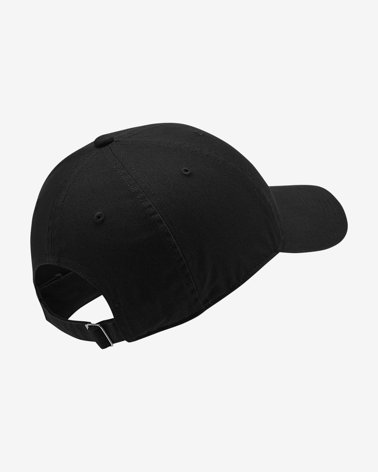 nike futura logo washed cap in black
