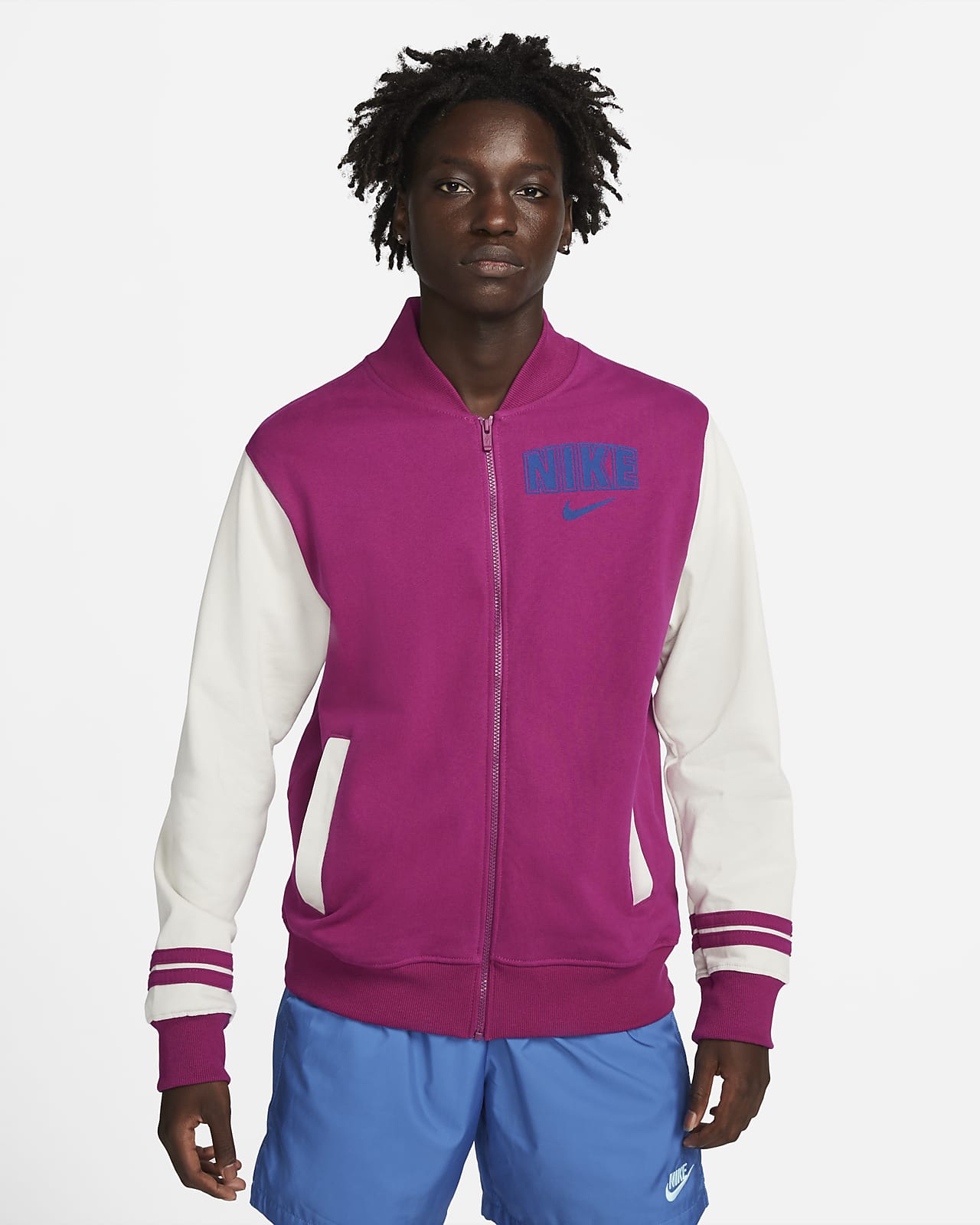 Nike Sportswear Varsityjack van fleece voor heren