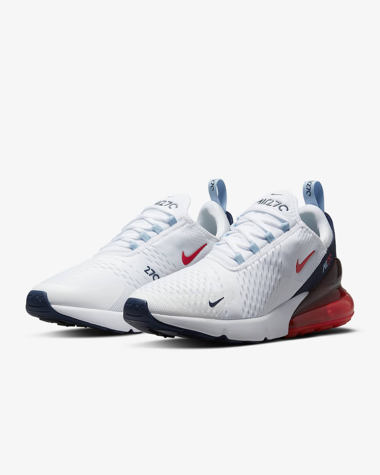 red white and royal blue air max 270