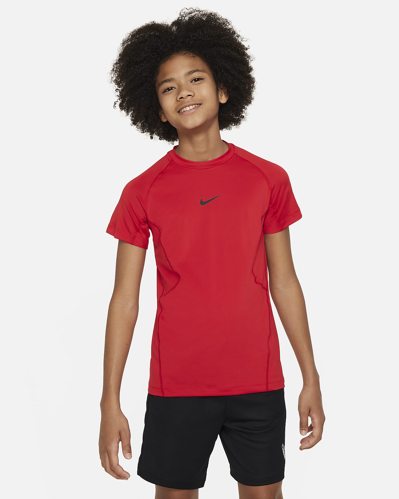 Nike Pro Big Kids' (Boys') Dri-FIT Short-Sleeve Top