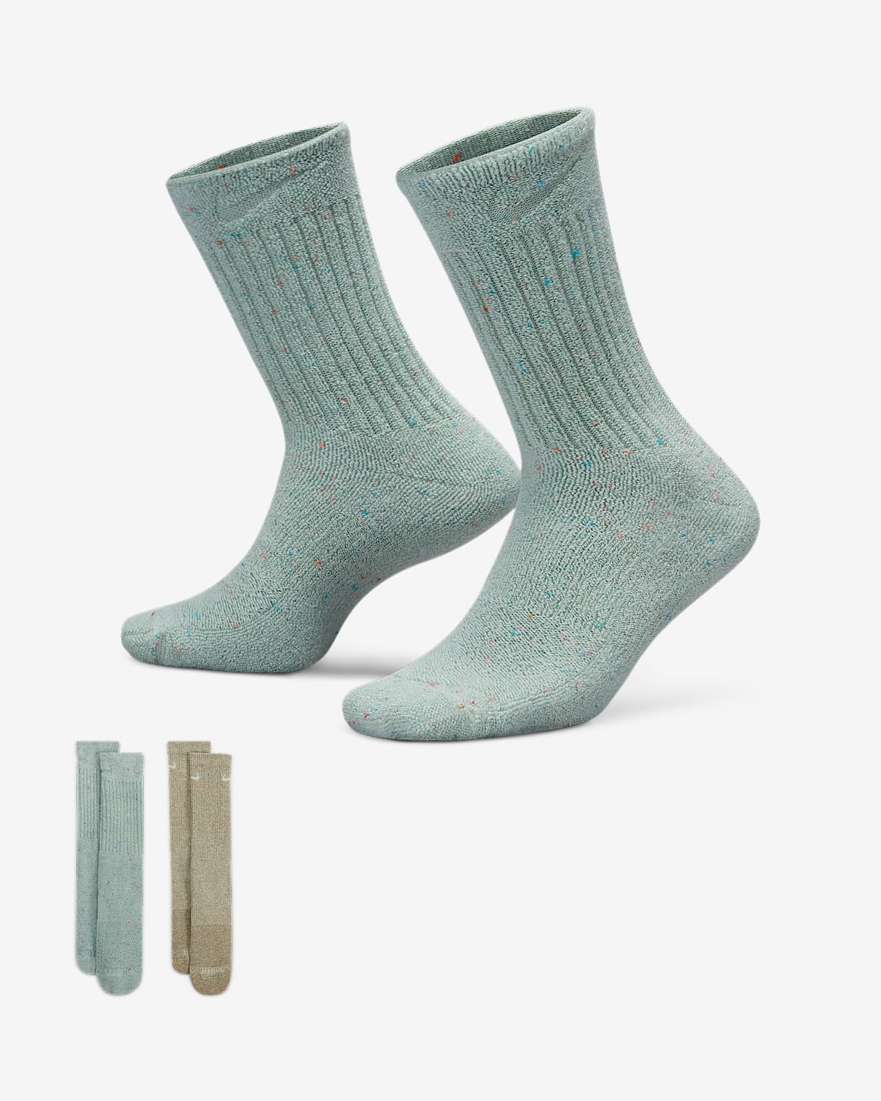 Носки до середины голени для тренинга Nike Everyday Plus Cushioned (2  пары). Nike RU