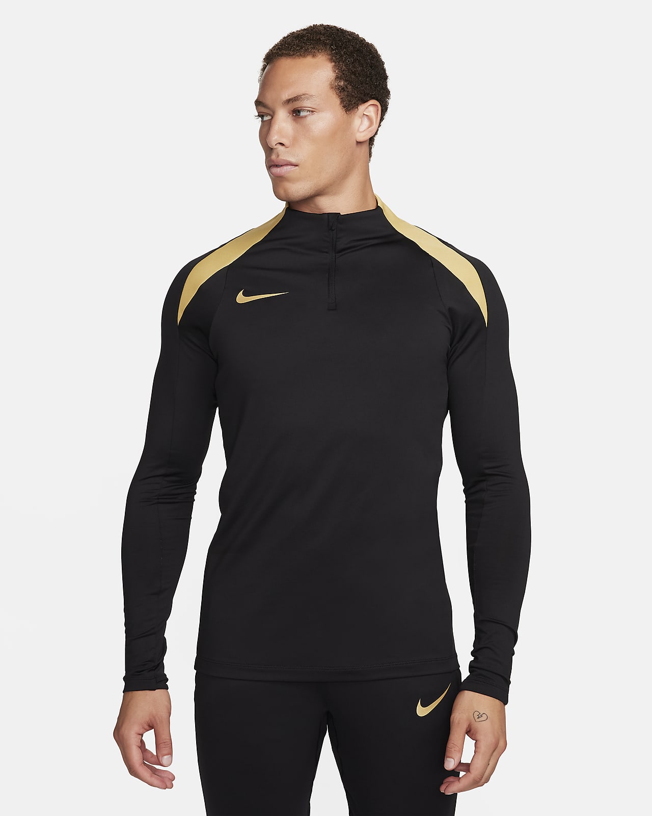 Nike Strike Dri-FIT-fodboldtræningstrøje med 1/2 lynlås til mænd