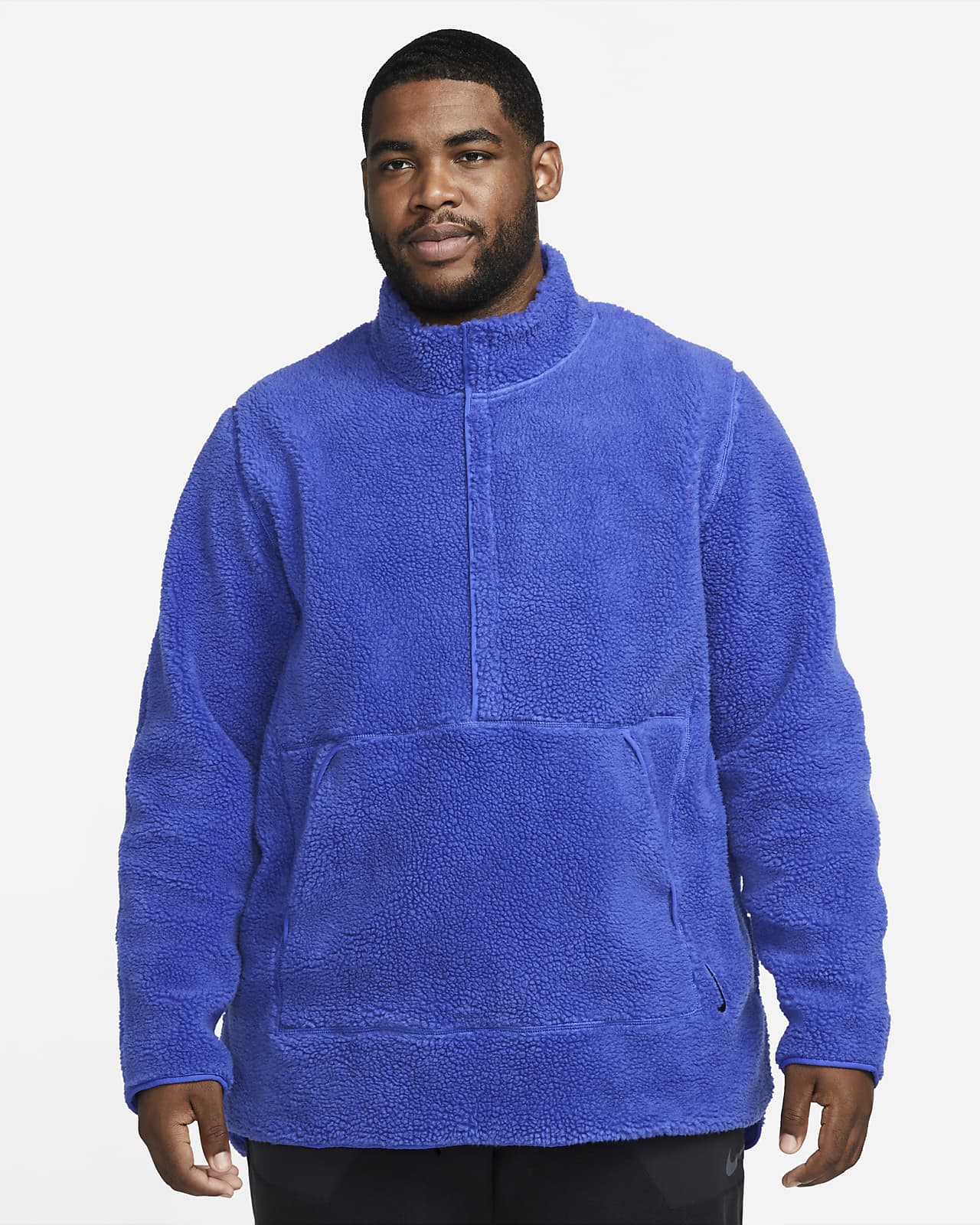Plus Purple Unisex Borg Oversized Jumper