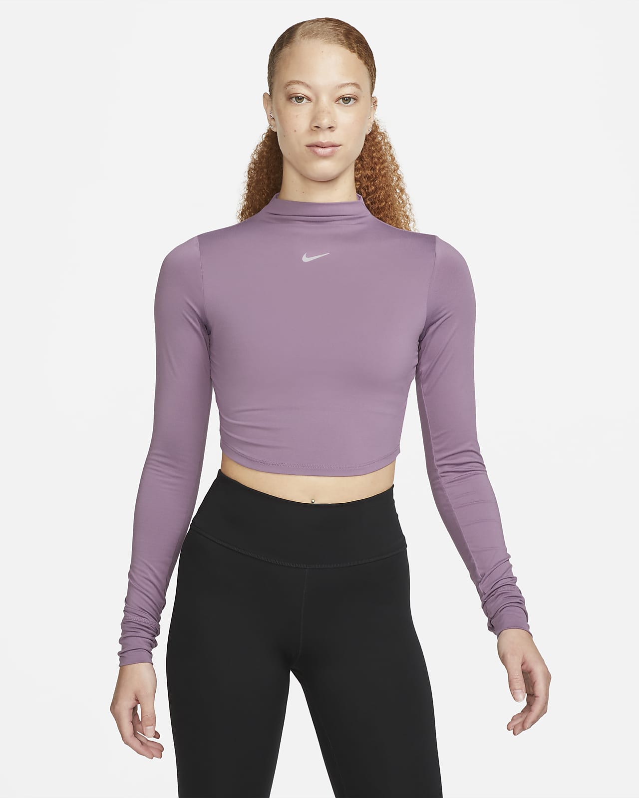Nike One Women's Long-Sleeve Cropped Top. Nike LU
