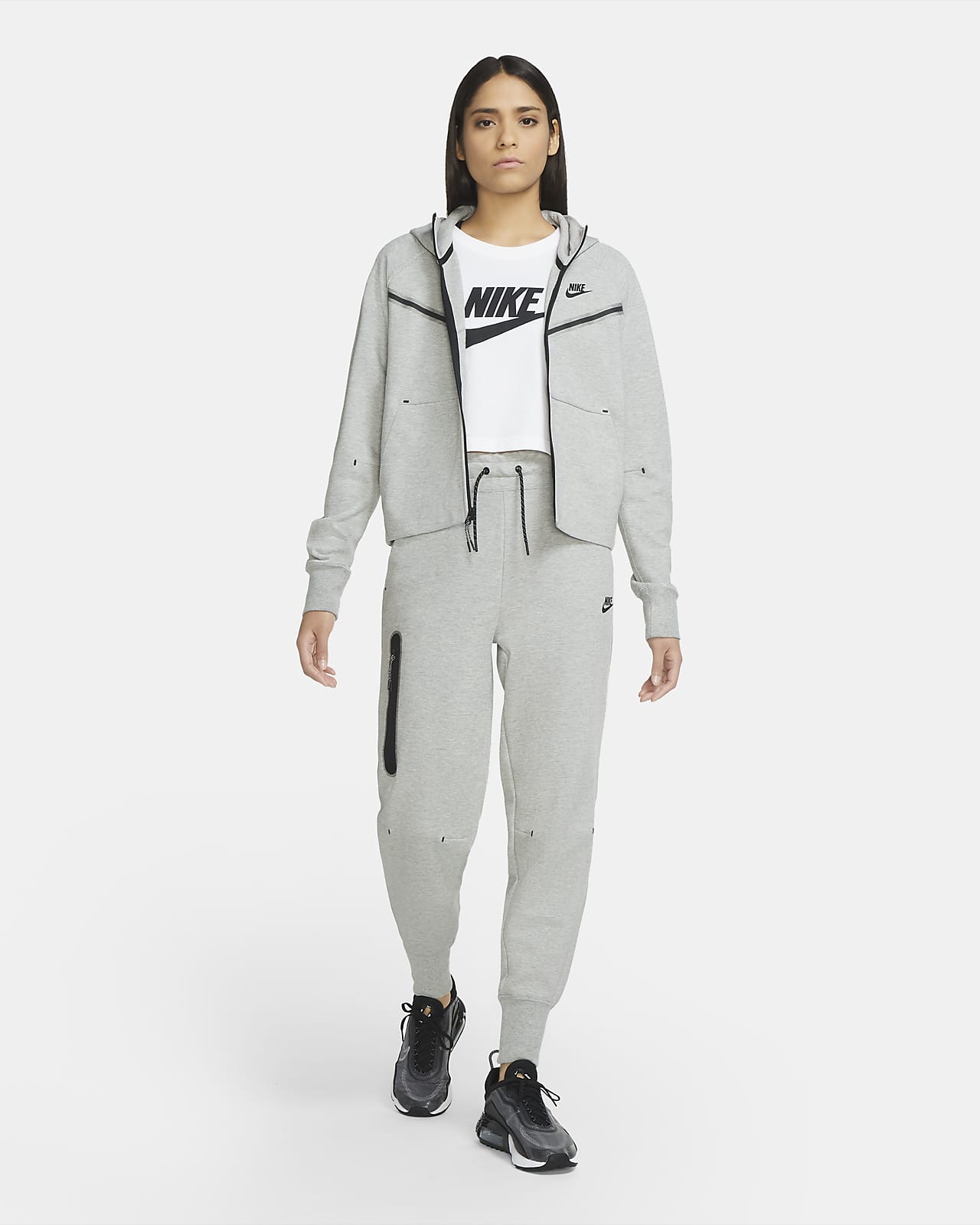 Nike Sportswear Tech Fleece Windrunner Hoodie met rits voor Dames Tech Fleece Kleding. Nike NL